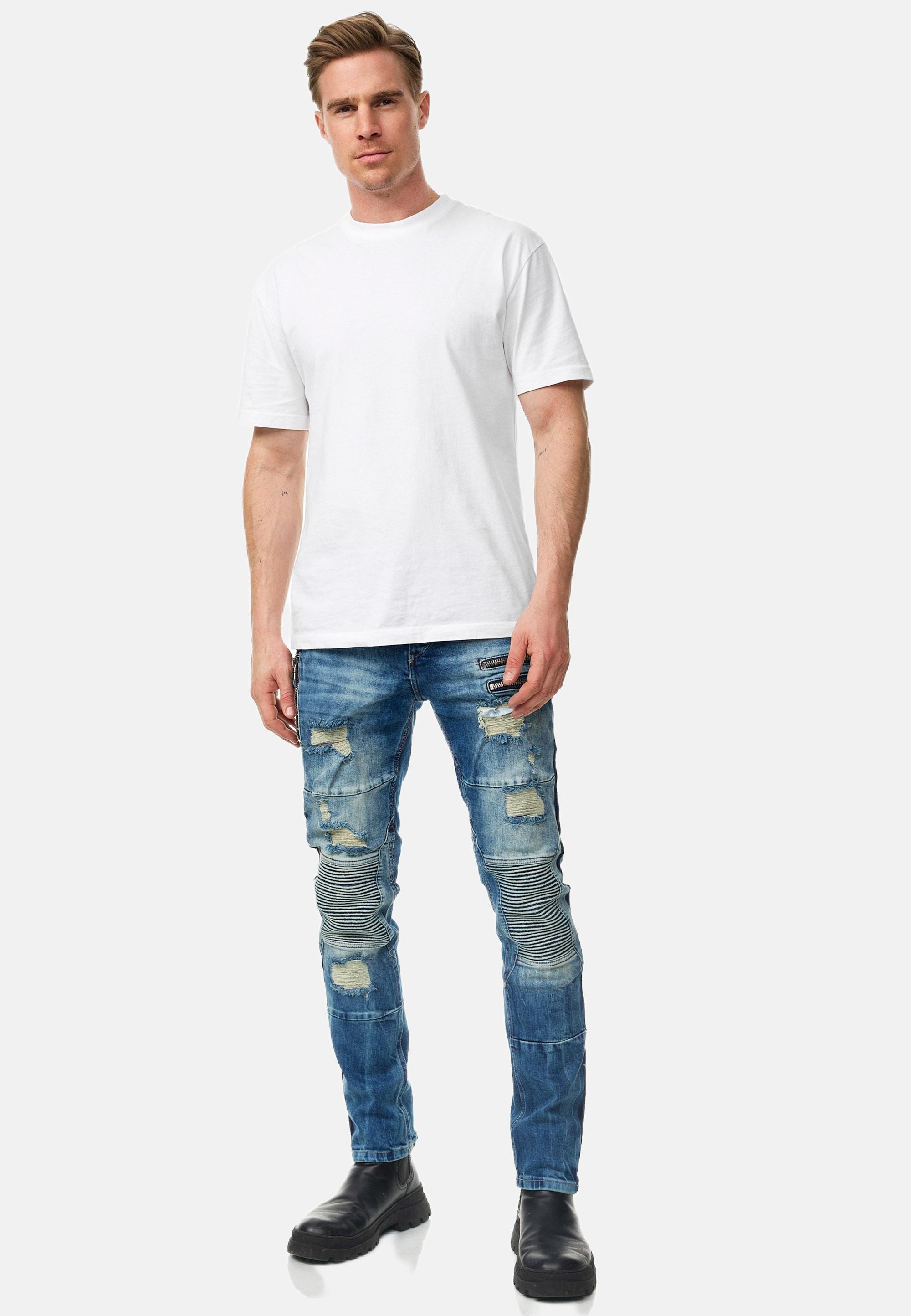 Rusty Neal Slim-fit-Jeans »MISATO«, im modischen Used-Look