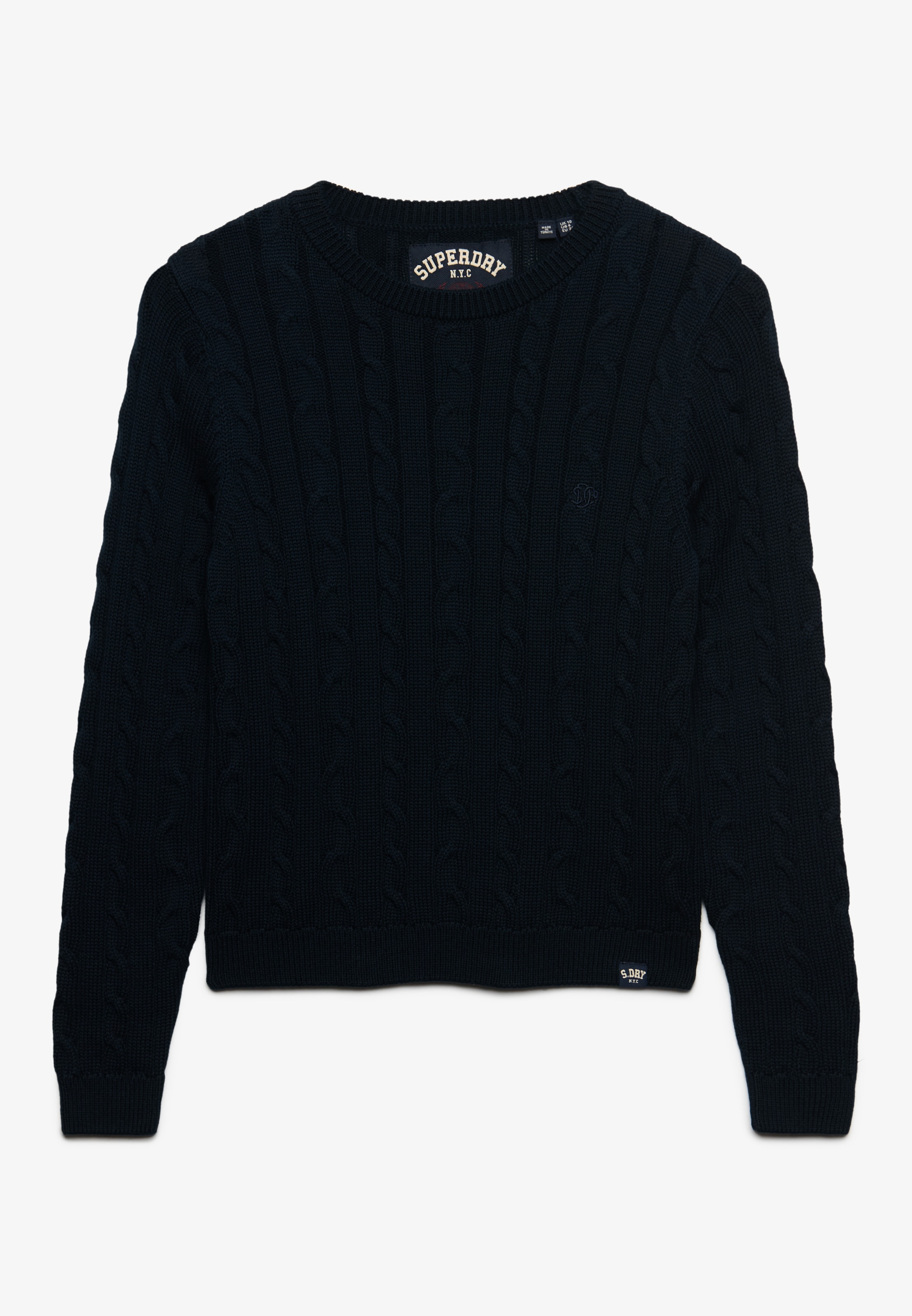 Superdry Strickpullover »ESSENTIALS SD&CO CABLE JUMPER« Kunstfaser, relaxed fit