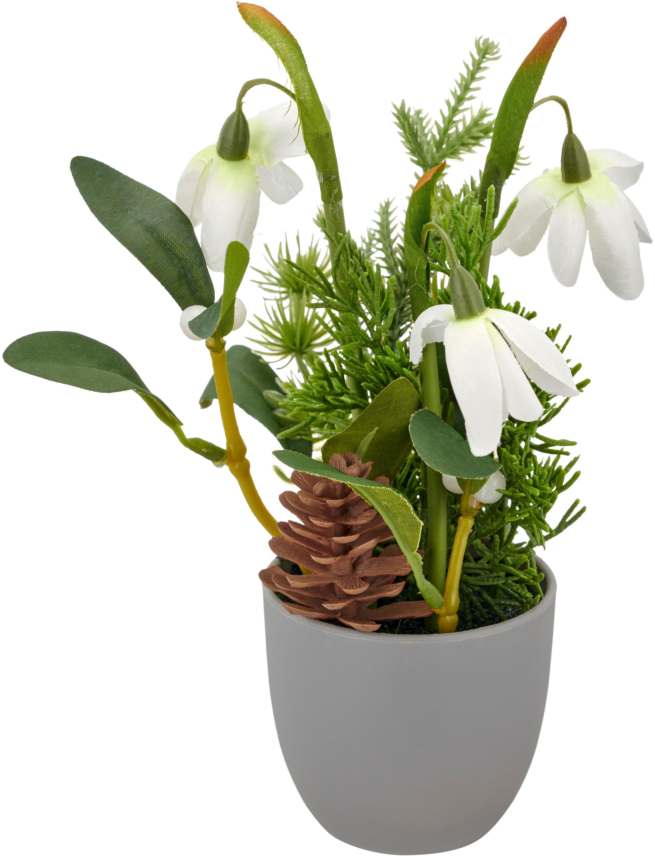 Creativ green Winterliche Kunstpflanze "Arrangement mit Schneeglöckchen" günstig online kaufen