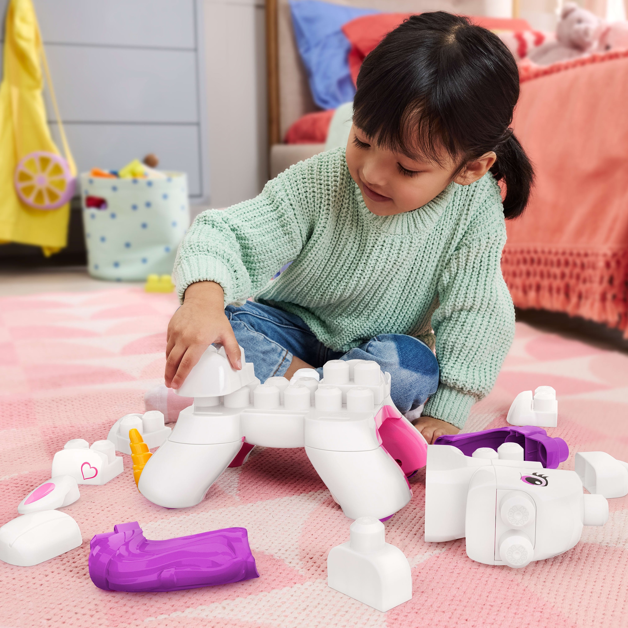 MEGA BLOKS Spielbausteine »MEGA BLOKS Bau- und Zaubereinhorn«