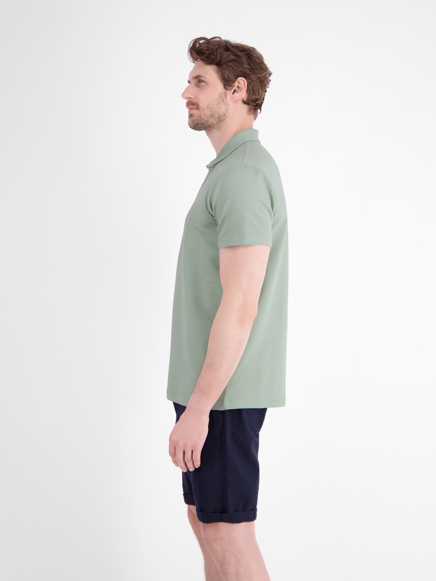 LERROS Poloshirt »Poloshirt in weicher Seersucker-Qualität mit Brusttasche«