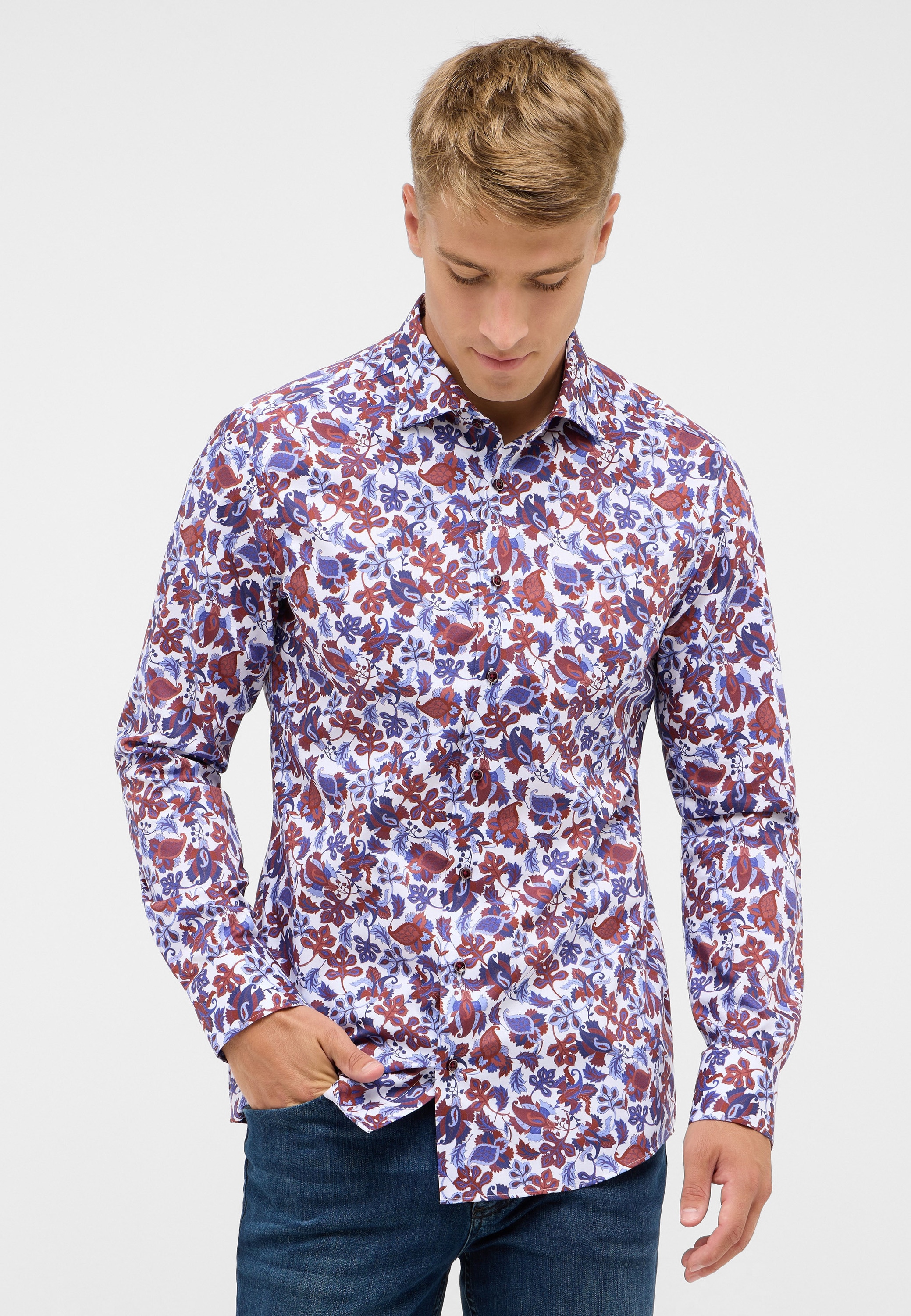 Eterna Langarmhemd "SLIM FIT", NON IRON (bügelfrei) günstig online kaufen