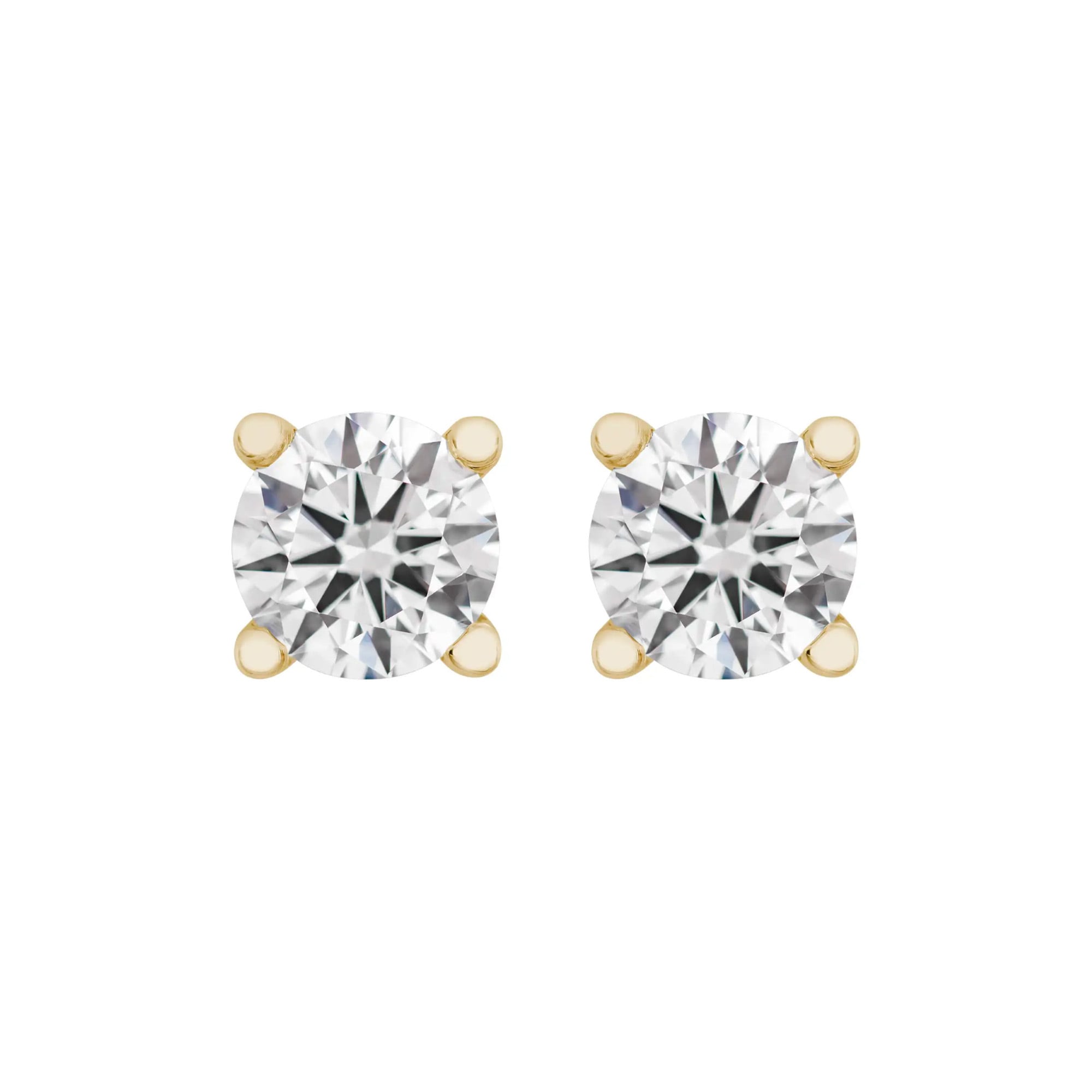 LYOMI Paar Ohrstecker »585/- Gelbgold 2 synth. Diam. 0,75 ct.«