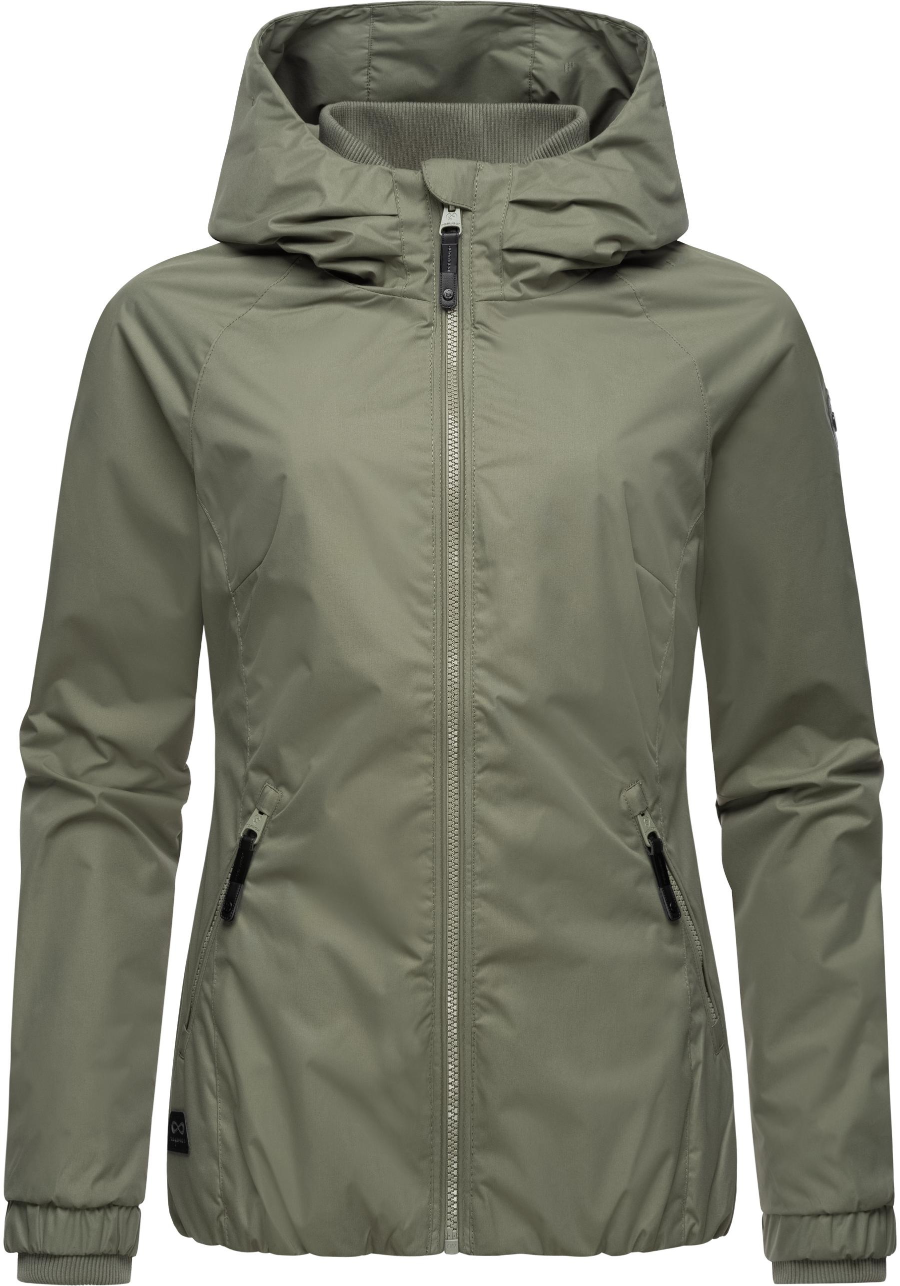 Outdoorjacke RAGWEAR "Dizzie", Damen, Gr. XL (42), grün (grüngelb), Außenmaterial: 100% Polyester; Innenfutter: 100% Polyester, regular fit hüftbedeckend, Ärmel ohne Ärmelschlitz Rippstrickbündchen, Jacken Outdoorjacke, Wasserdichte Übergangsjacke mit gro 3