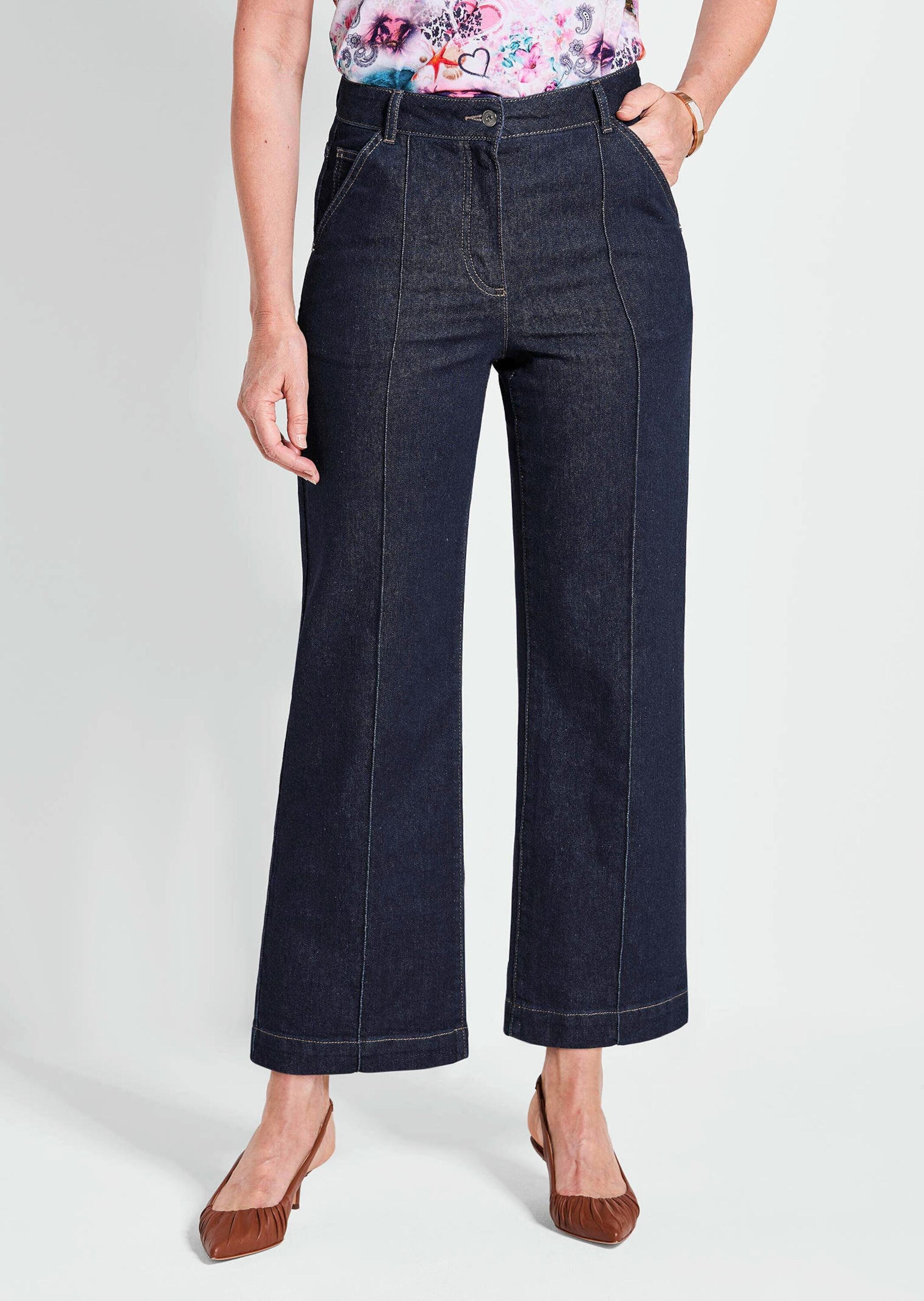 GOLDNER Stretch-Jeans "Kurzgröße Weite elastische Jeans VERA mit Formbund" günstig online kaufen