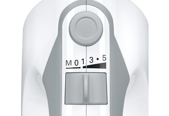 BOSCH Handmixer »ErgoMixx MFQ36400, Edelstahl Rührbesen/Knethaken, 5 Stufen, weiß«, 450 W, 5 Stufen plus Turbostufe, Made in Europe