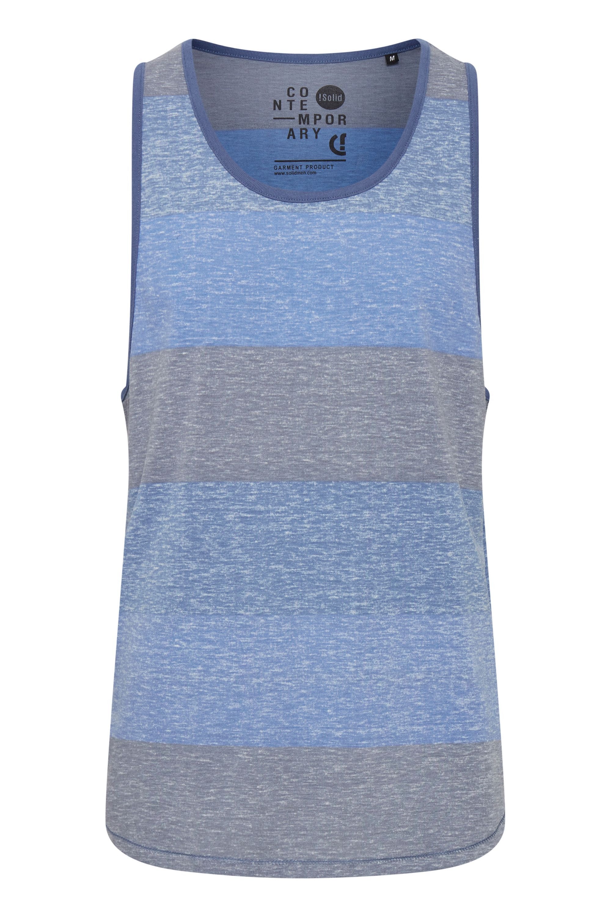 SOLID Herren Longtop "Tanktop SDCharan", blau, Gr. XL, Obermaterial: 65% Polyester PES. 35% Baumwolle CO., Tops