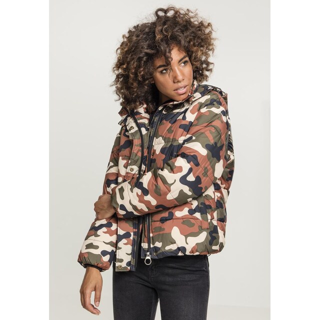 URBAN CLASSICS Winterjacke »Damen Ladies Boyfriend Camo Puffer Jacket«, (1  St.), ohne Kapuze online bestellen | BAUR