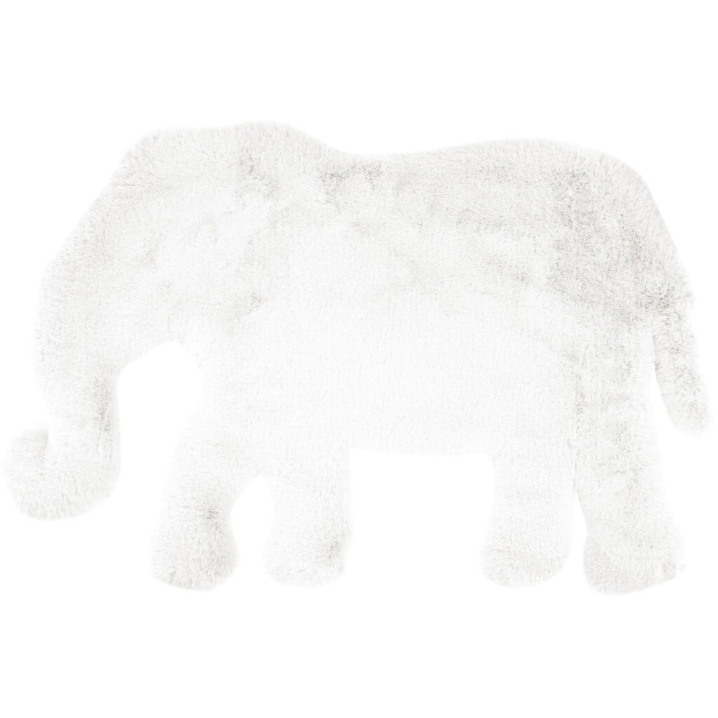 Lüttenhütt Kinderteppich »Elefant«, Motivform, weich und flauschig, einfarbig, idealer Teppich fürs Kinderzimmer