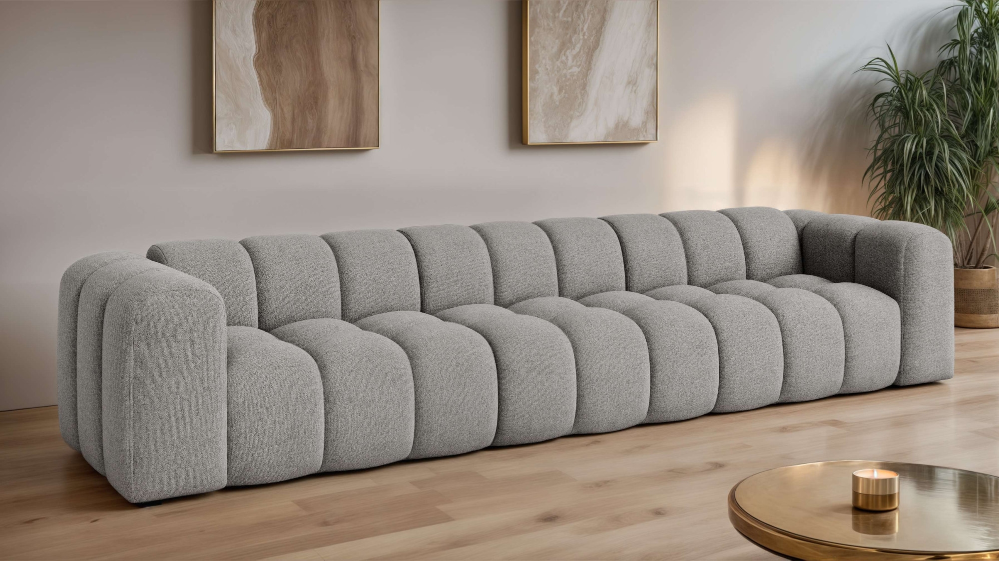 OTTO home Big-Sofa "XL KALLIE Design-Sofa mit Steppung, Bubble-Optik, Breite 340 cm" moderne Steppung, hoher Sitzkomfort und modernes Design