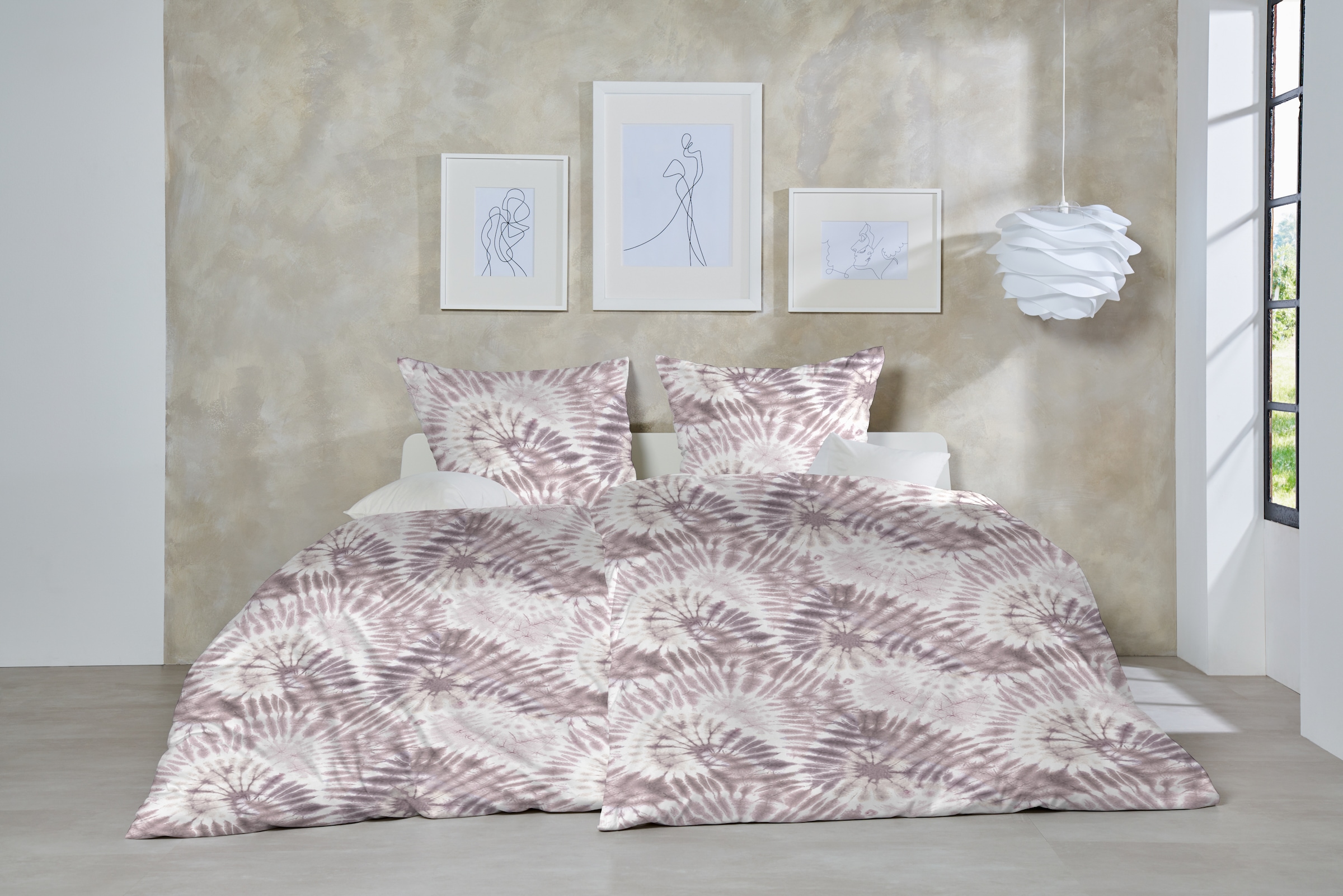 Primera Bettwäsche »Primera Renforce-Bettwäsche Swirl«, in einem lebhaften Batik-Look