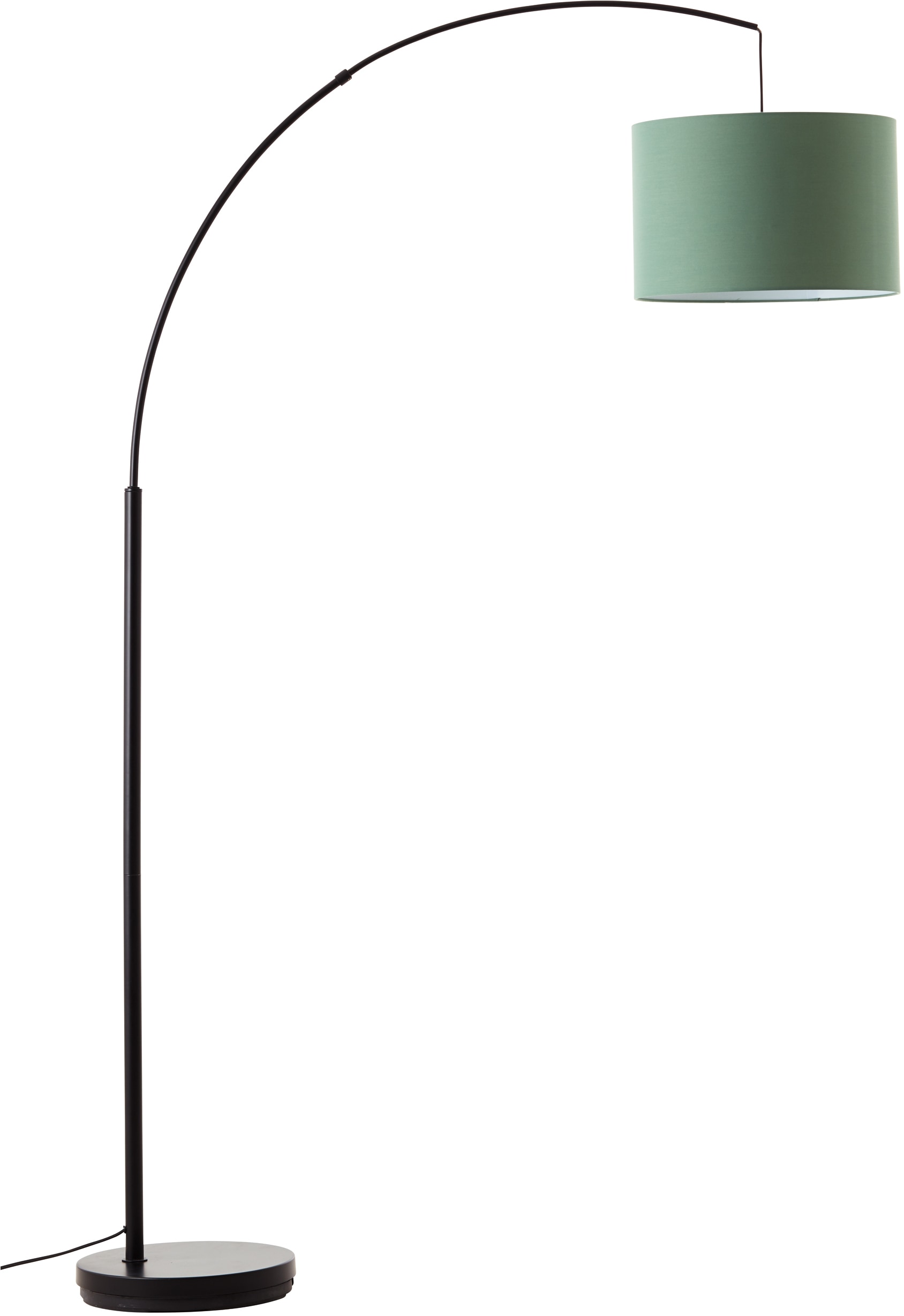 Ø BAUR | Bogenlampe Stoff bestellen Textilschirm of Places flammig-flammig, 36cm Stehlampe 1 »Elijah«, Style
