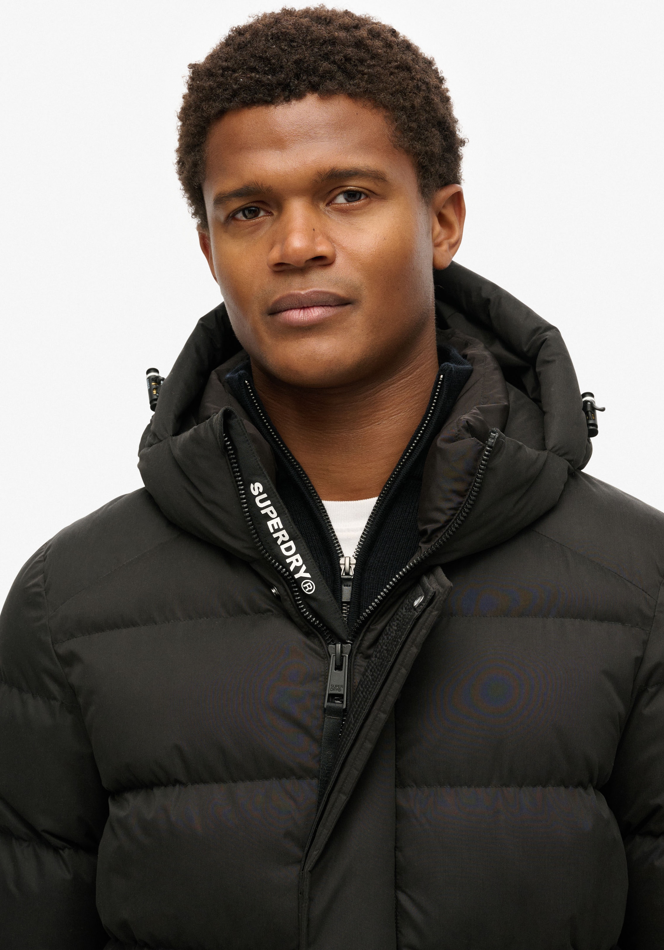 Superdry Steppjacke »HOODED MICROFIBRE SPORT PUFFER«, mit Kapuze