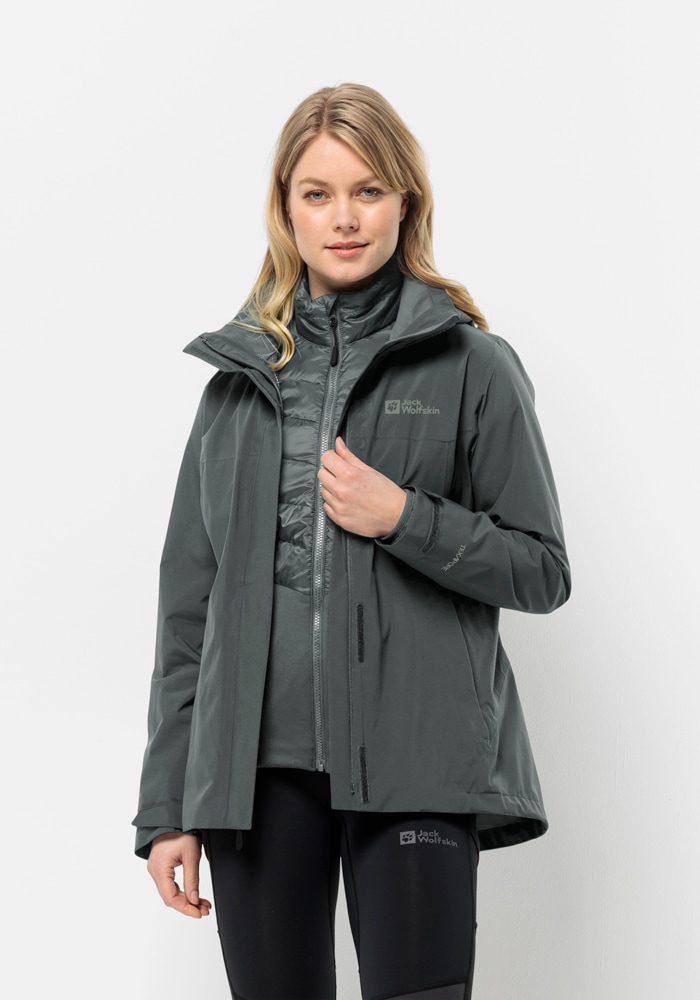 Jack Wolfskin 3-in-1-Funktionsjacke "LUNTAL 3IN1 JKT W", mit Kapuze