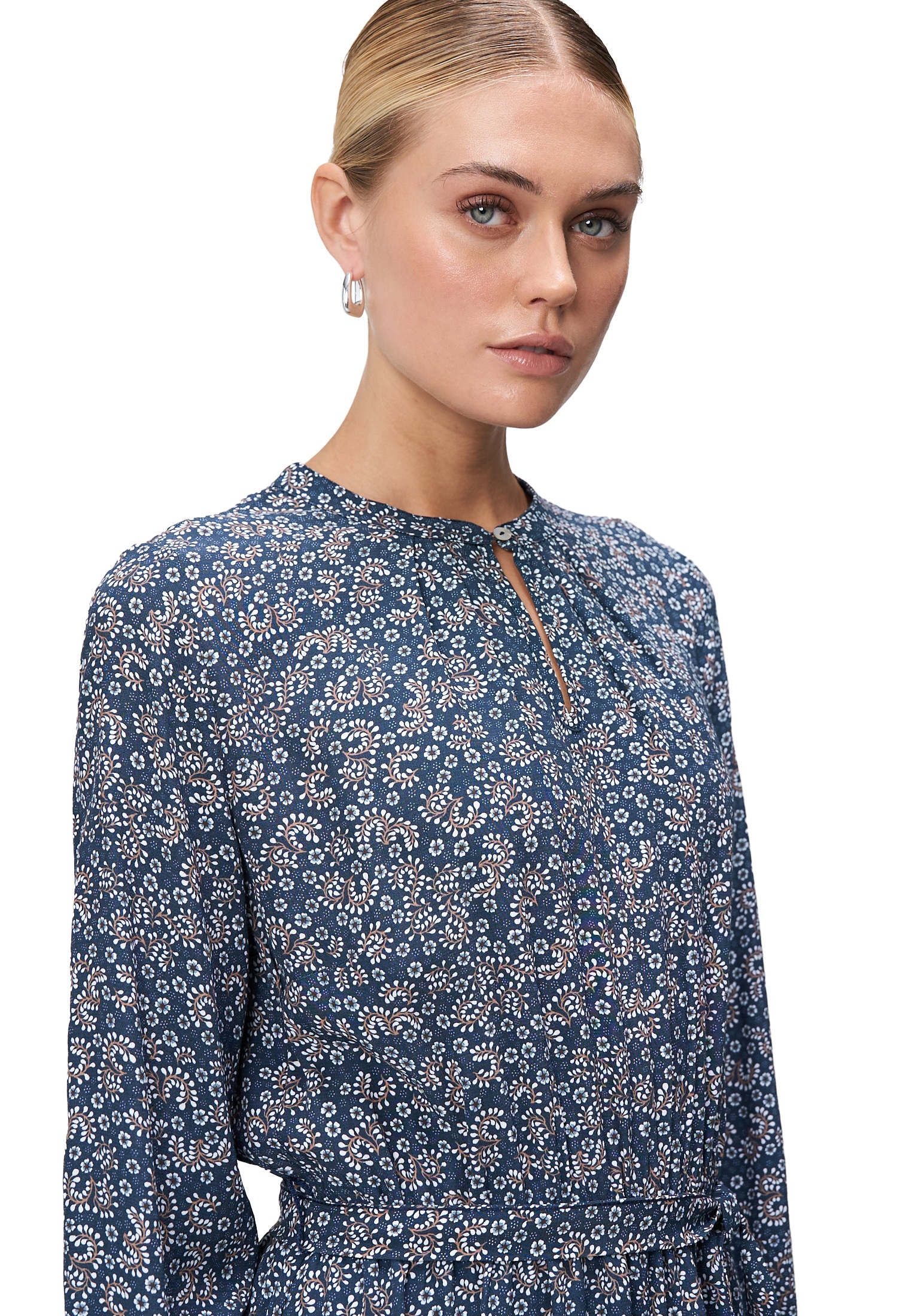 Zero Druckkleid »zero Damen Crepè-Kleid mit Bindegürtel«, Gürtel