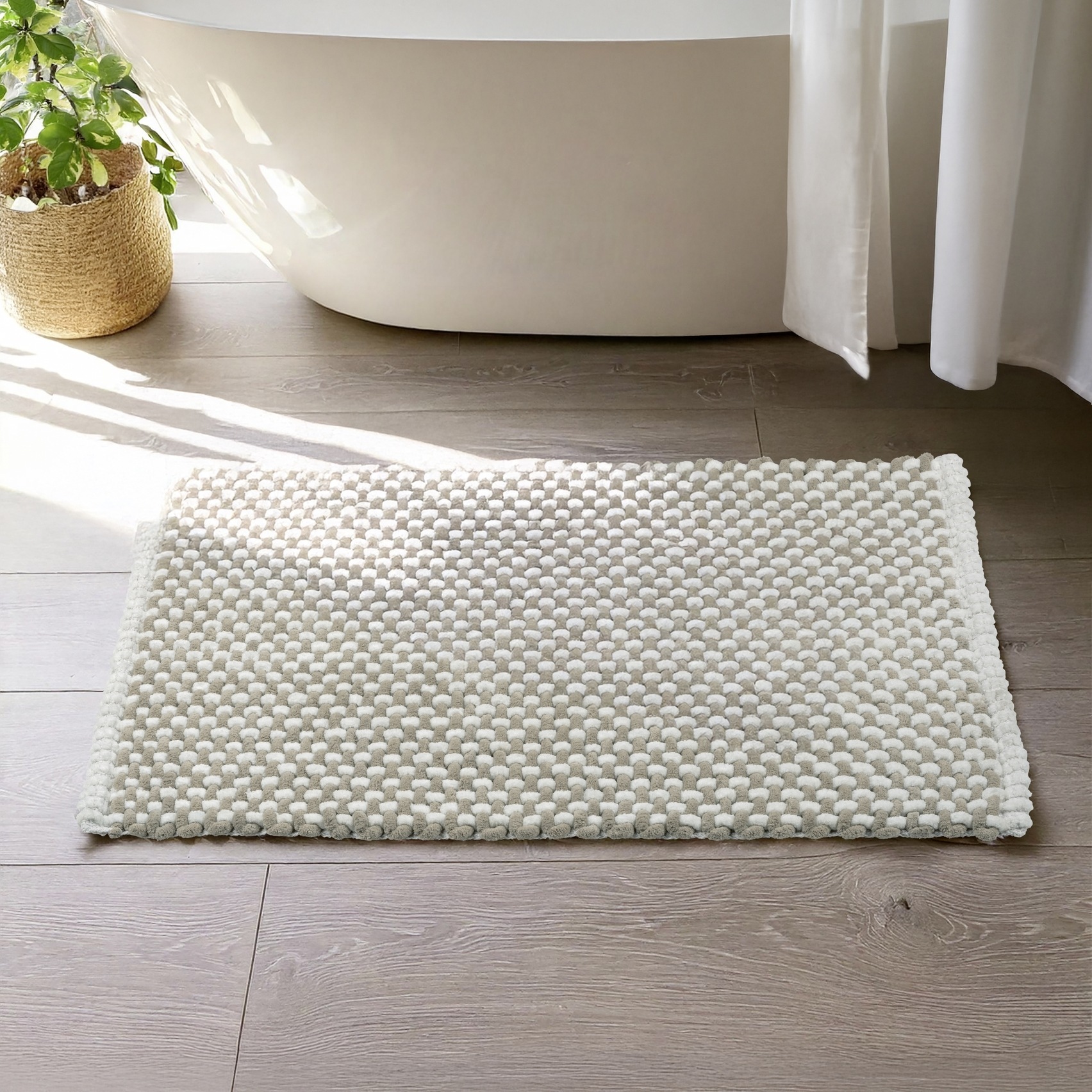 WENKO Badematte "Covelo" Höhe 20 mm rutschhemmend beschichtet mit Webstrukt günstig online kaufen