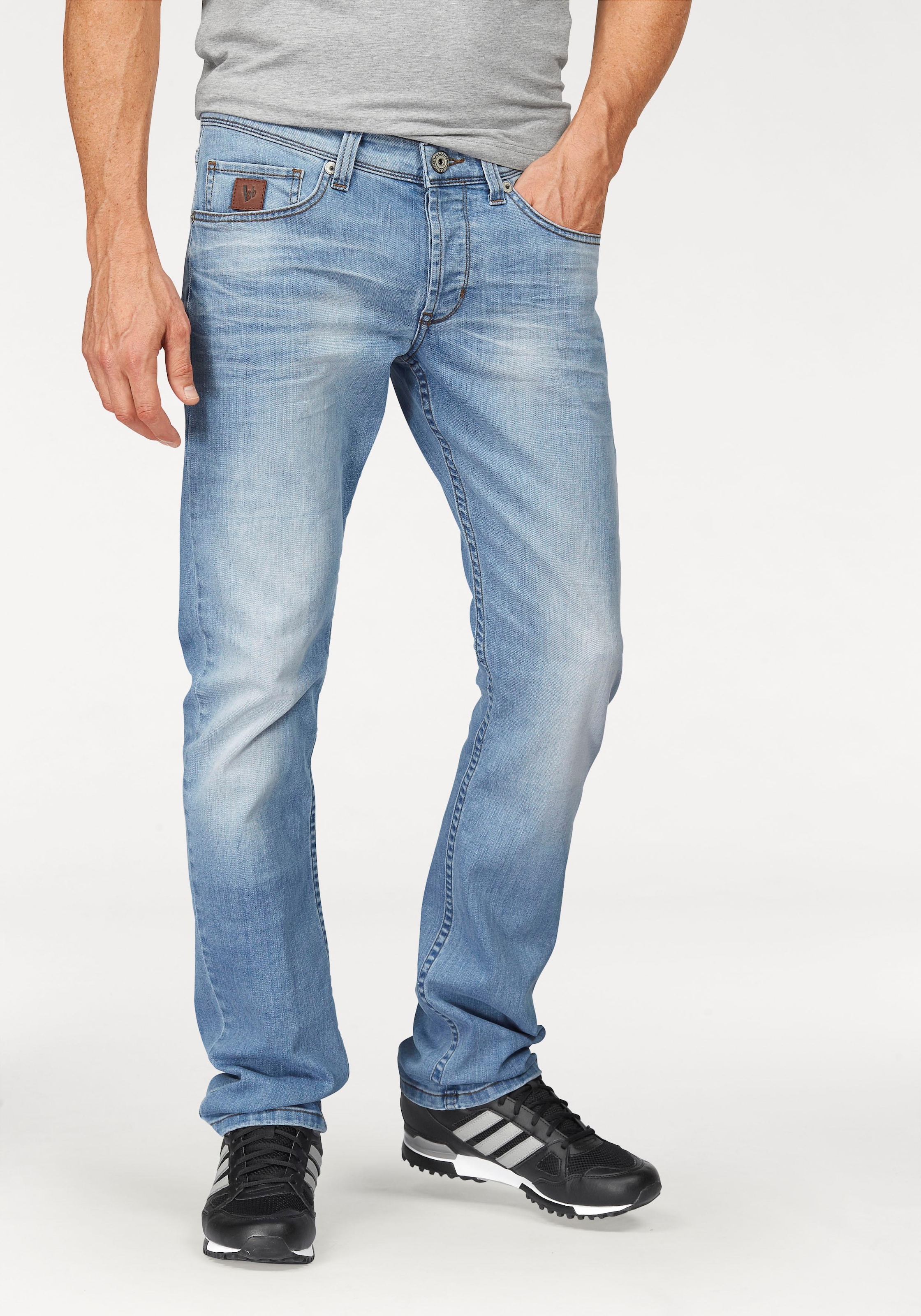 Bruno Banani Slim-fit-Jeans »Jimmy (Stretch)«, schmale Beinform, niedrige Leibhöhe, mit Button-Fly