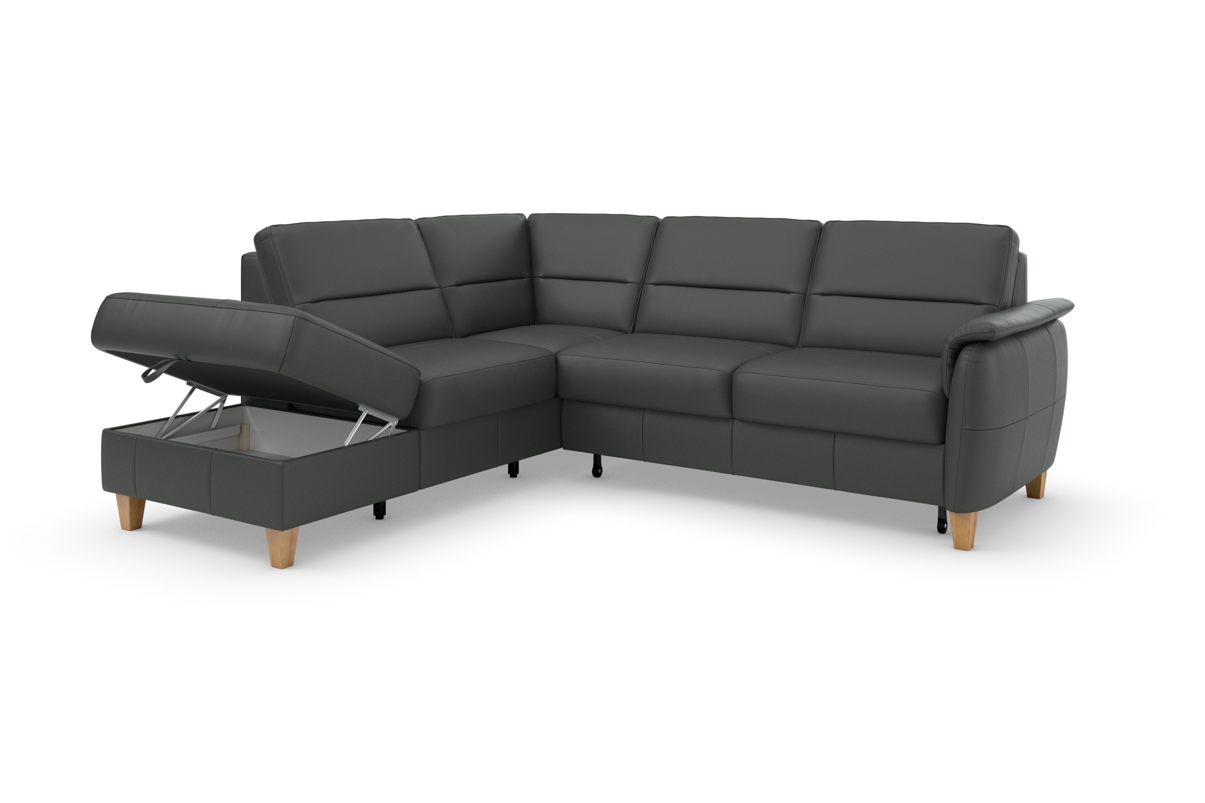 Home affaire Ecksofa »Palmera L-Form«, Federkern, wahlweise mit Bettfunktion und mit/ohne Stauraum