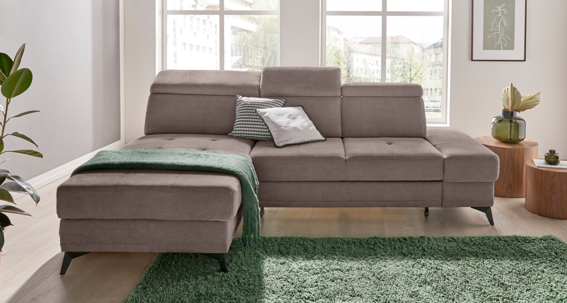 Home affaire "Cardiz L-Form" inkl.Kopfteilverstellung und Federkern wahlwei günstig online kaufen