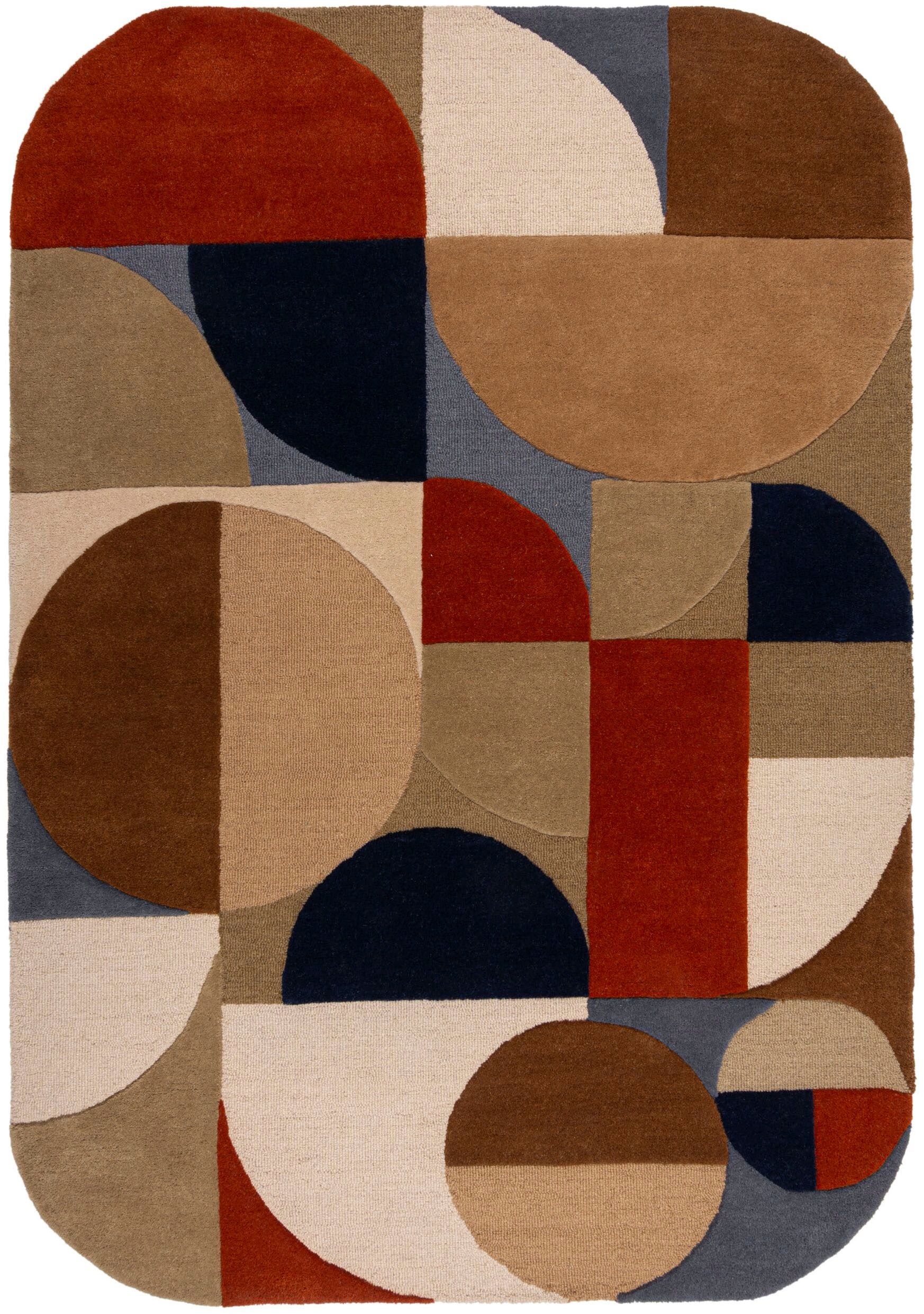 FLAIR RUGS Wollteppich "Mia Arch" rechteckig 12 mm Höhe mit gebogener Kante günstig online kaufen