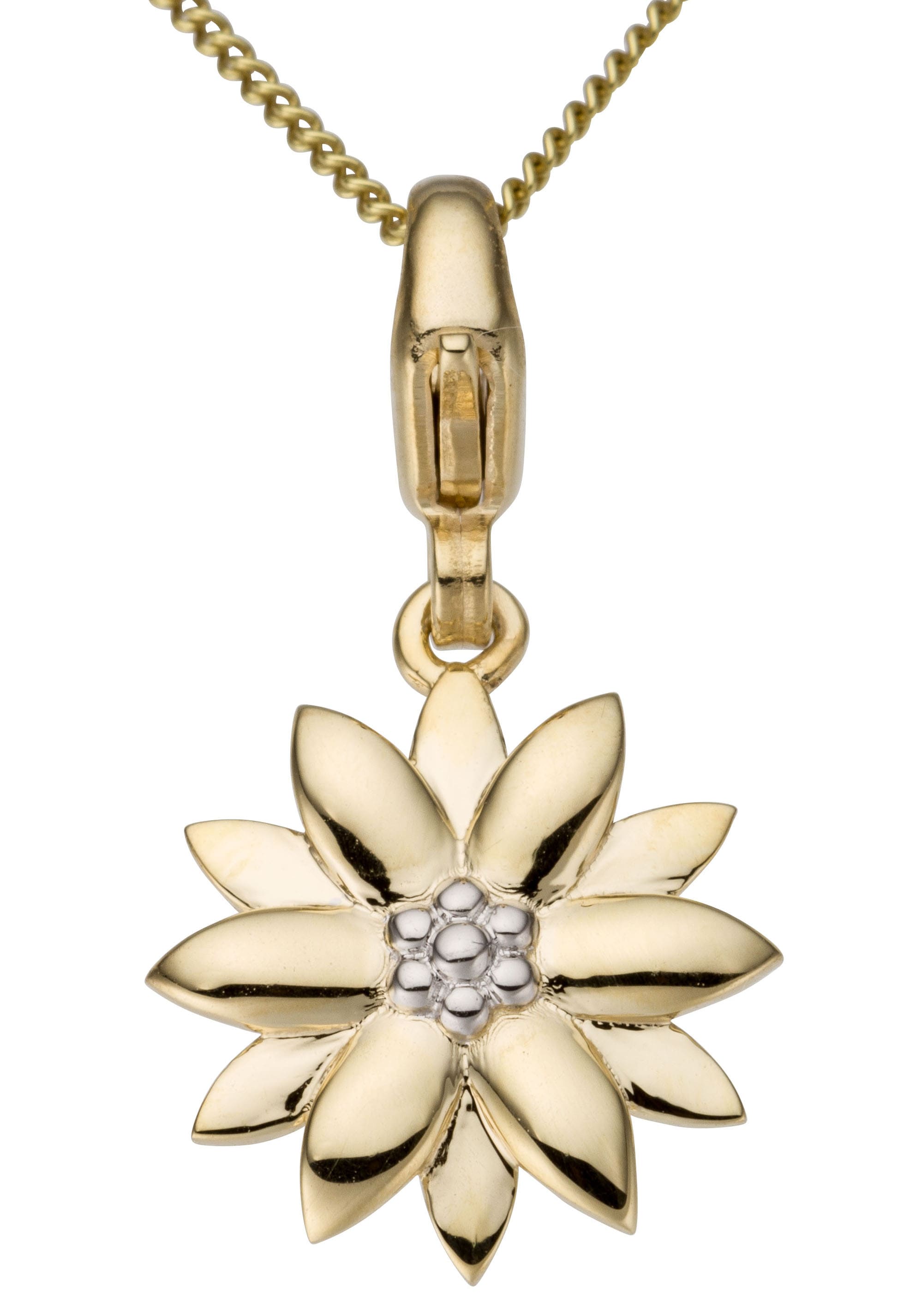 Firetti Charm-Einhänger »Schmuck Geschenk Gold 375 Halskette Charmarmband  Gold-Charm Blume«, zu Kleid, Shirt, Jeans, Sneaker! Anlass Geburtstag  Weihnachten für kaufen | BAUR