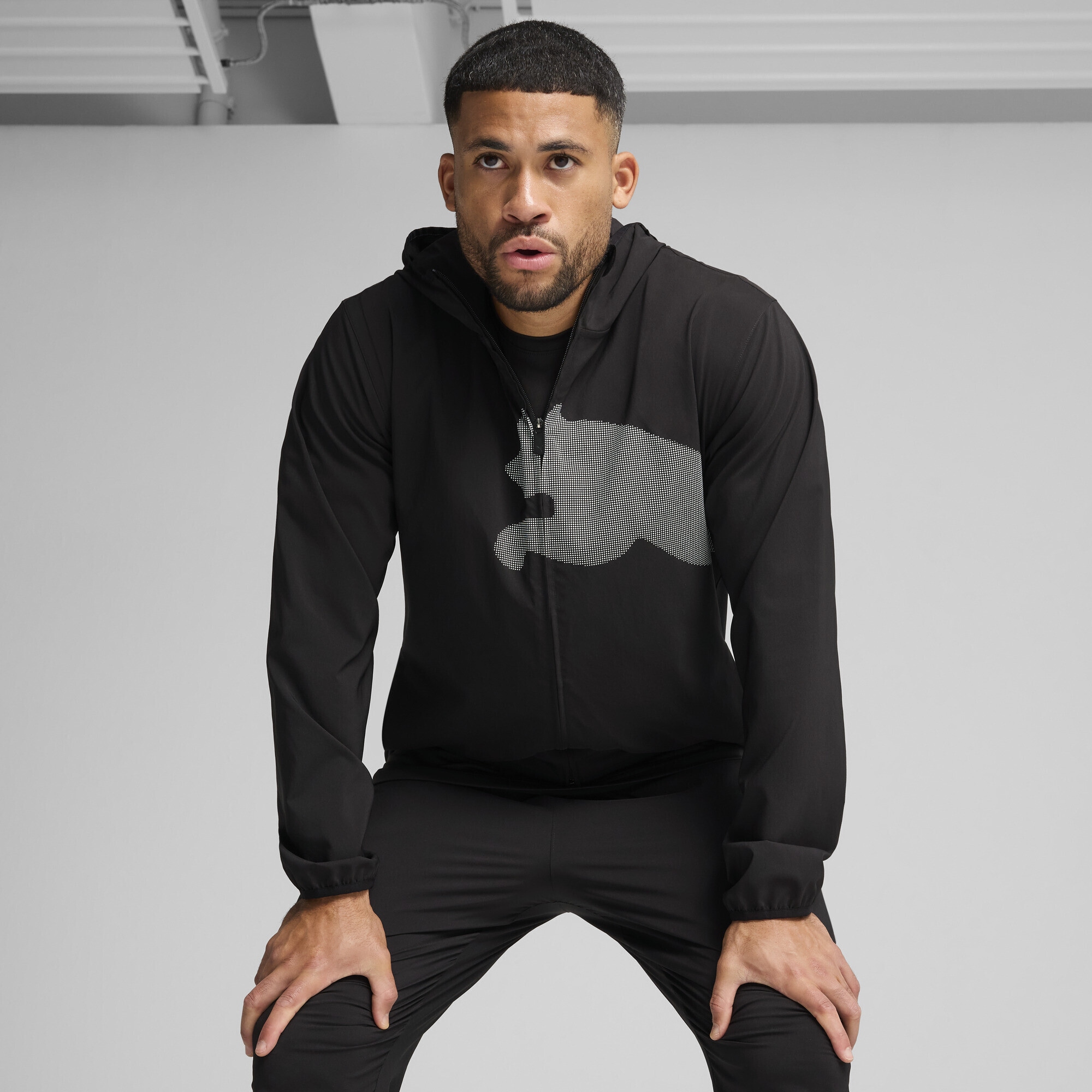 PUMA Trainingsjacke »Train All Day Big Logo Gewebte Jacke Herren«