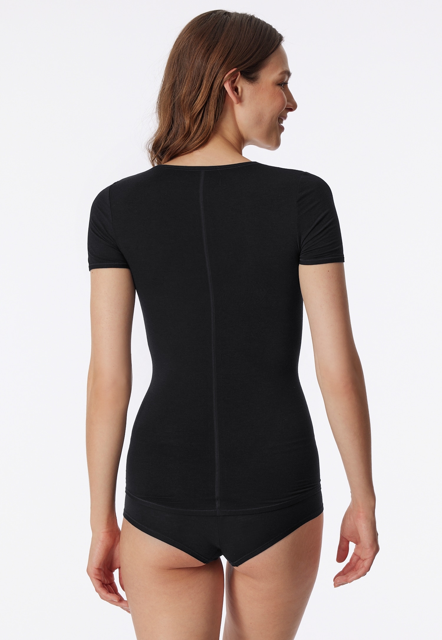 Schiesser Kurzarmshirt »Personal Fit«, Rundhalsausschnitt, Single Jersey, ohne störende Seitennähte