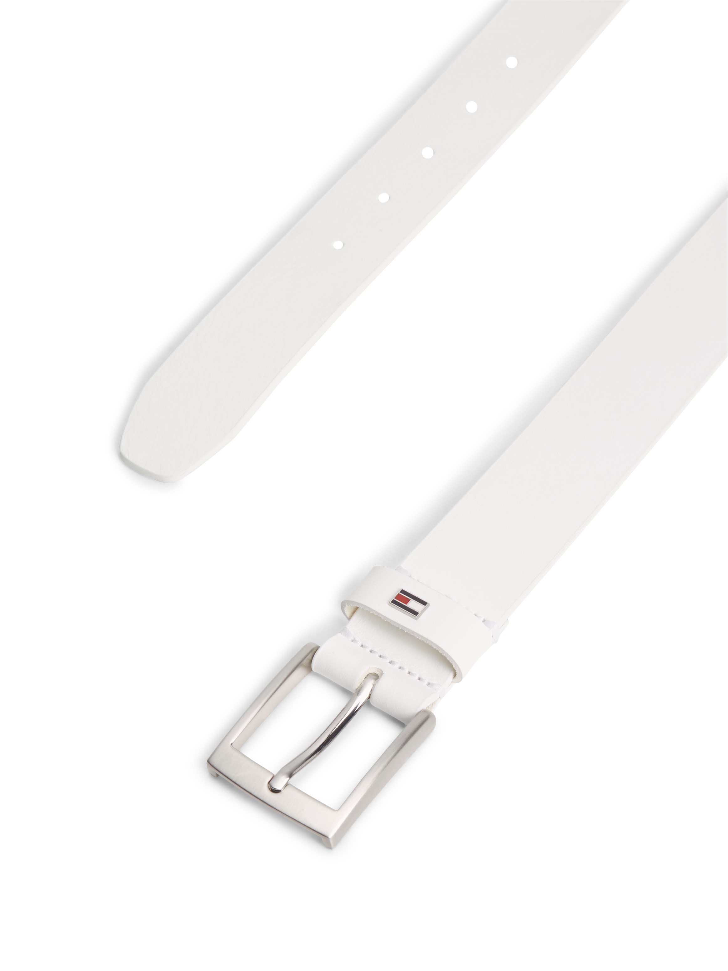 Tommy Hilfiger Ledergürtel »ADAN 3.5 cm breit EXT« Metalllogopatch, Einfachdornschnalle