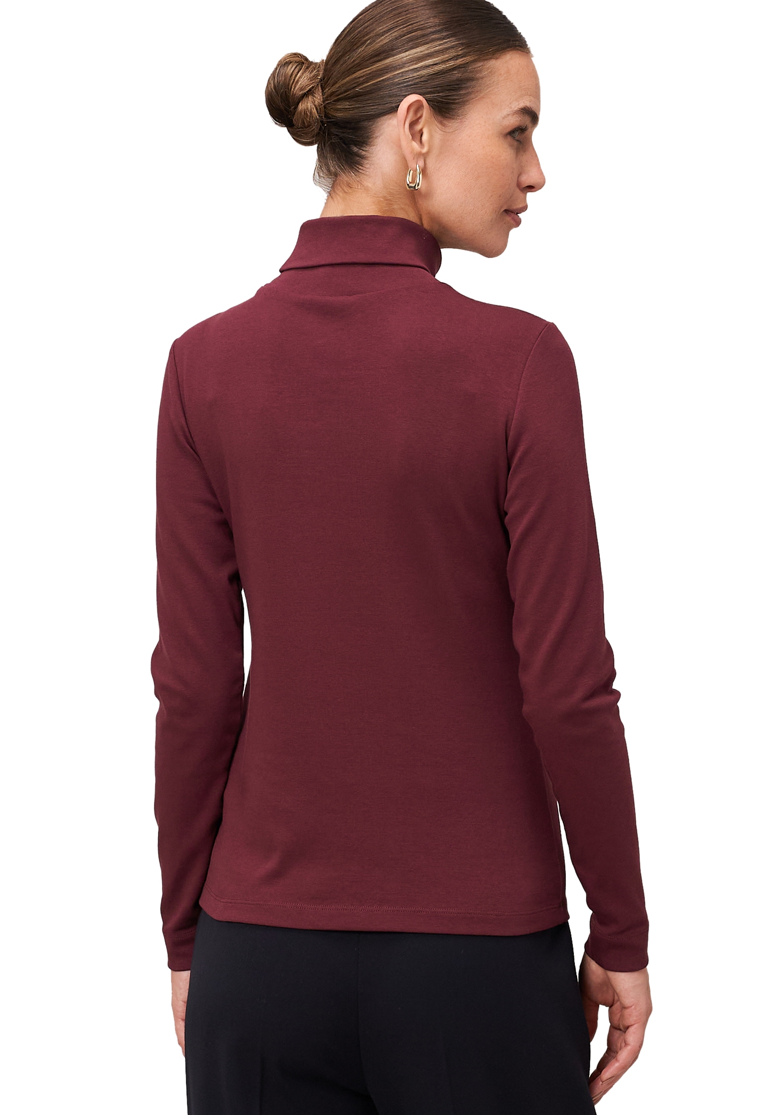 Zero Kurzarmshirt »zero Damen Rollkragenshirt mit langen Ärmeln«, (1 tlg.), Plain/ohne Details