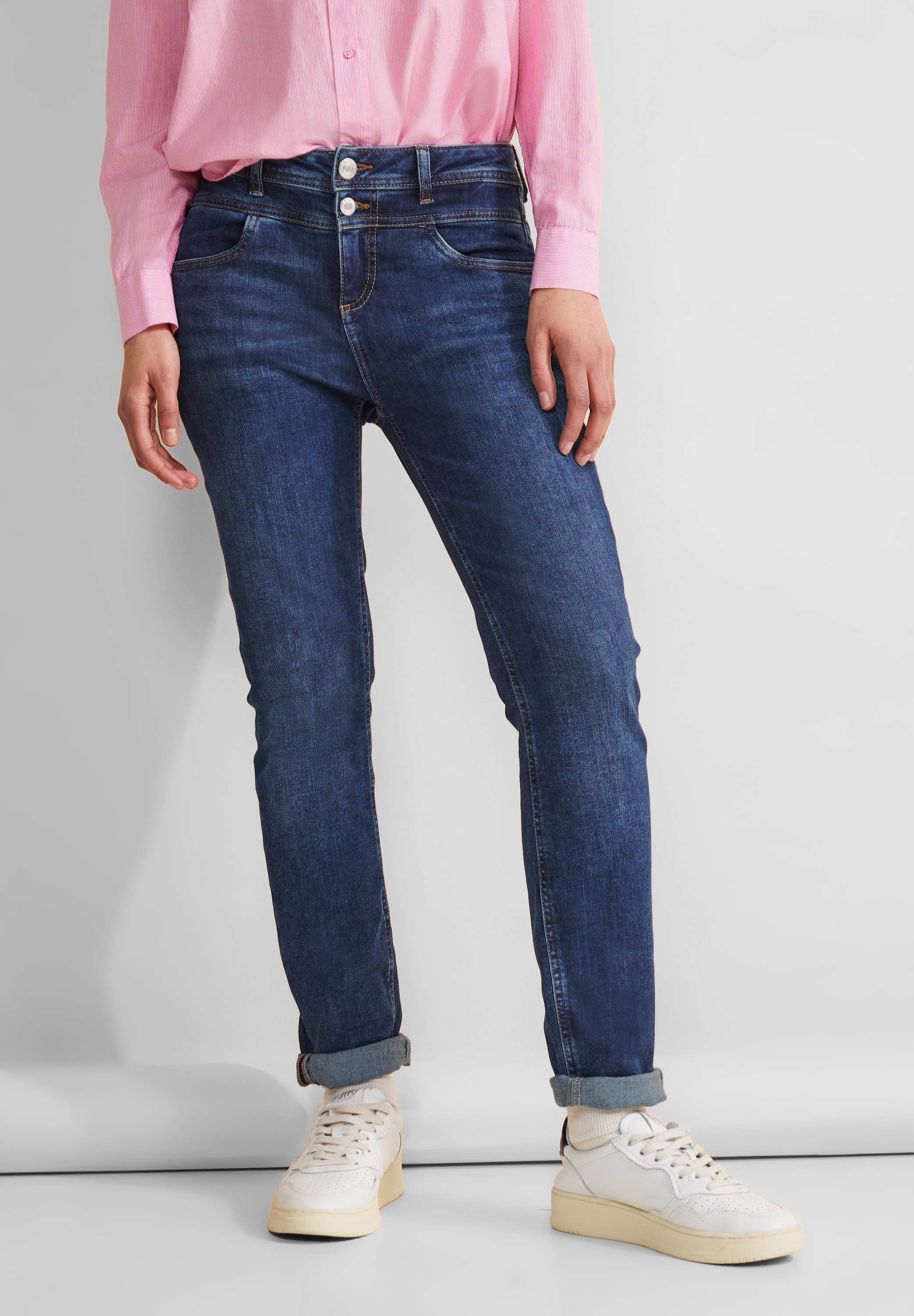 STREET ONE Gerade Jeans, High Waist