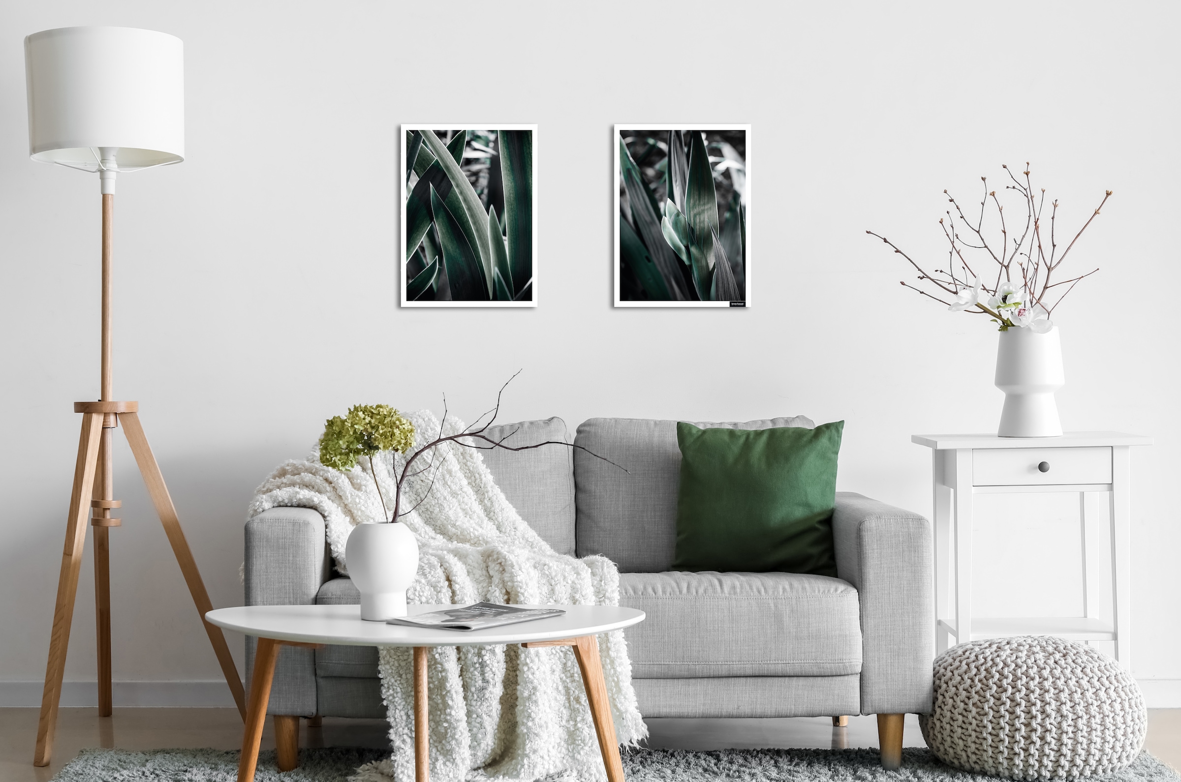 Bruno Banani Bild mit Rahmen "Blätter - Gerahmter Digitaldruck - Wandbild" günstig online kaufen