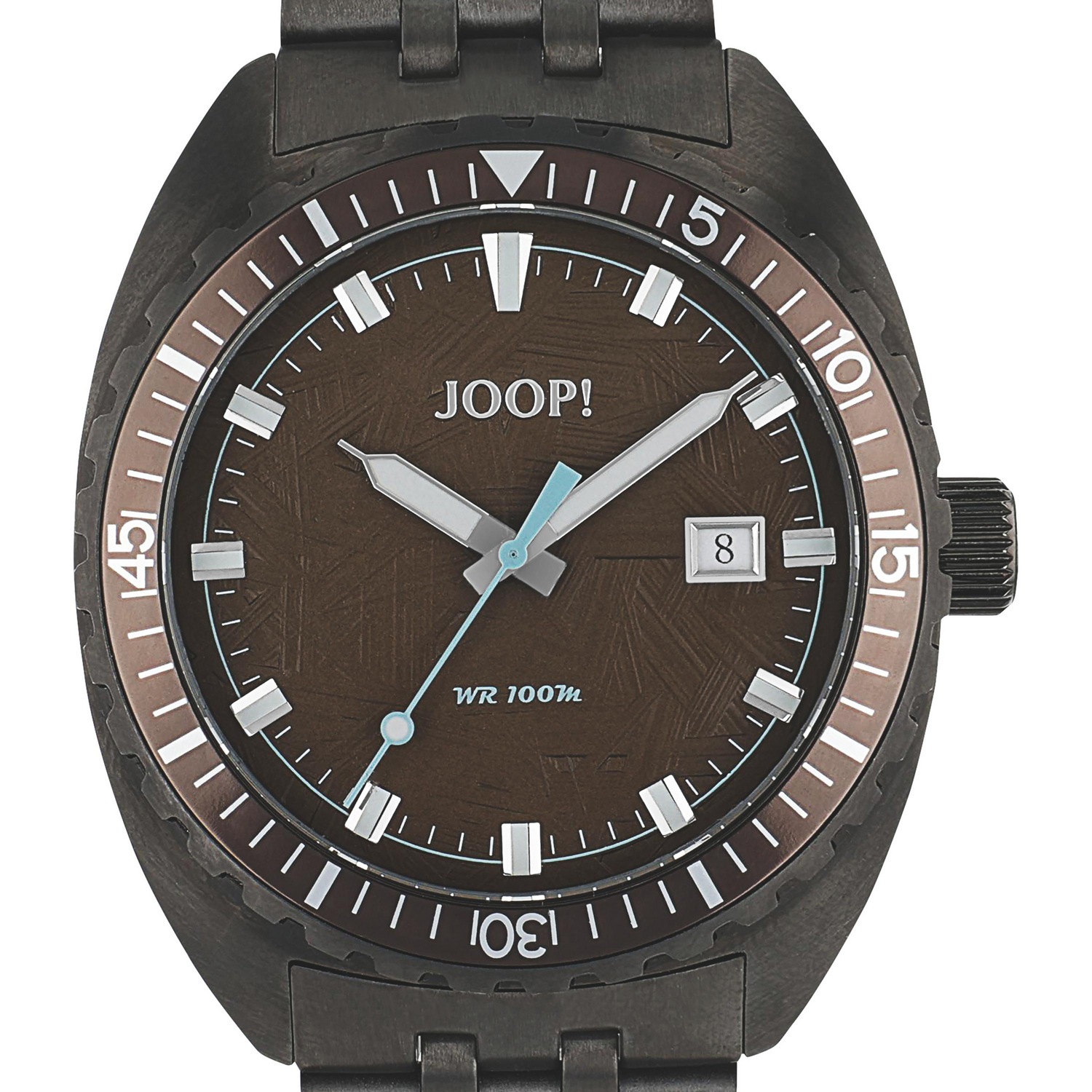 JOOP! Quarzuhr Armbanduhr, Herrenuhr, Edelstahlarmband, analog, Jahr, Monat