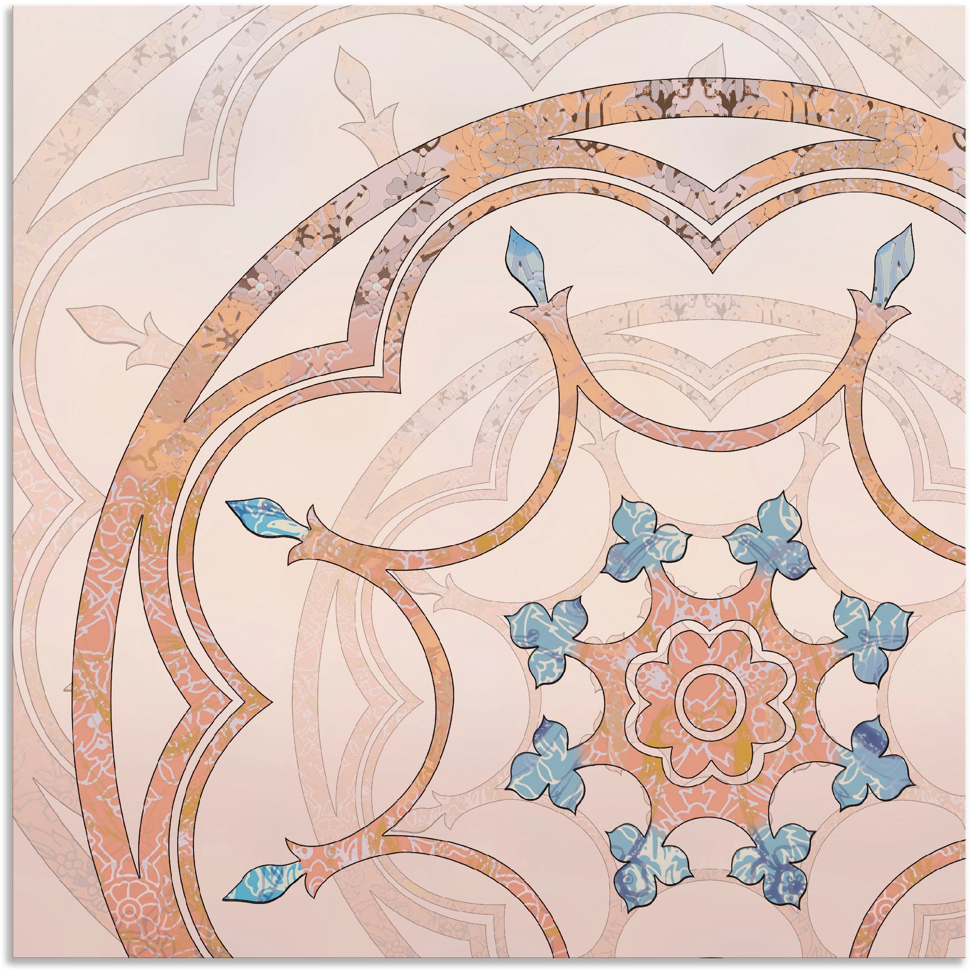 Artland Wandbild "Boho Mandala" Muster 1 Stk. tlg. als Alubild, Outdoorbild günstig online kaufen