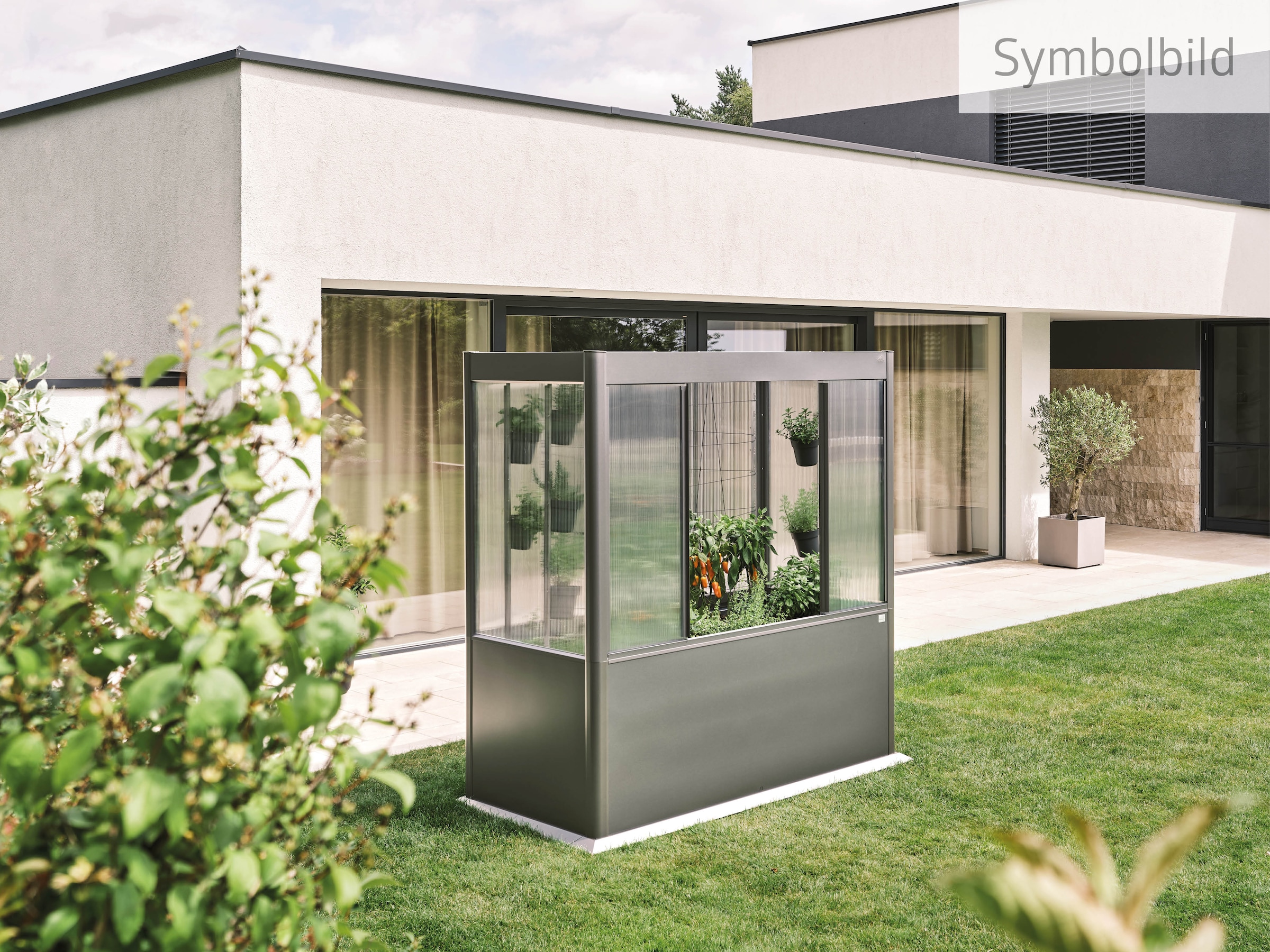 Biohort Gewächshaus »Florentina Gr.2x0,5 midi, verschieden Farben« kompaktes Gewächshaus für hochwachsende Pflanzen