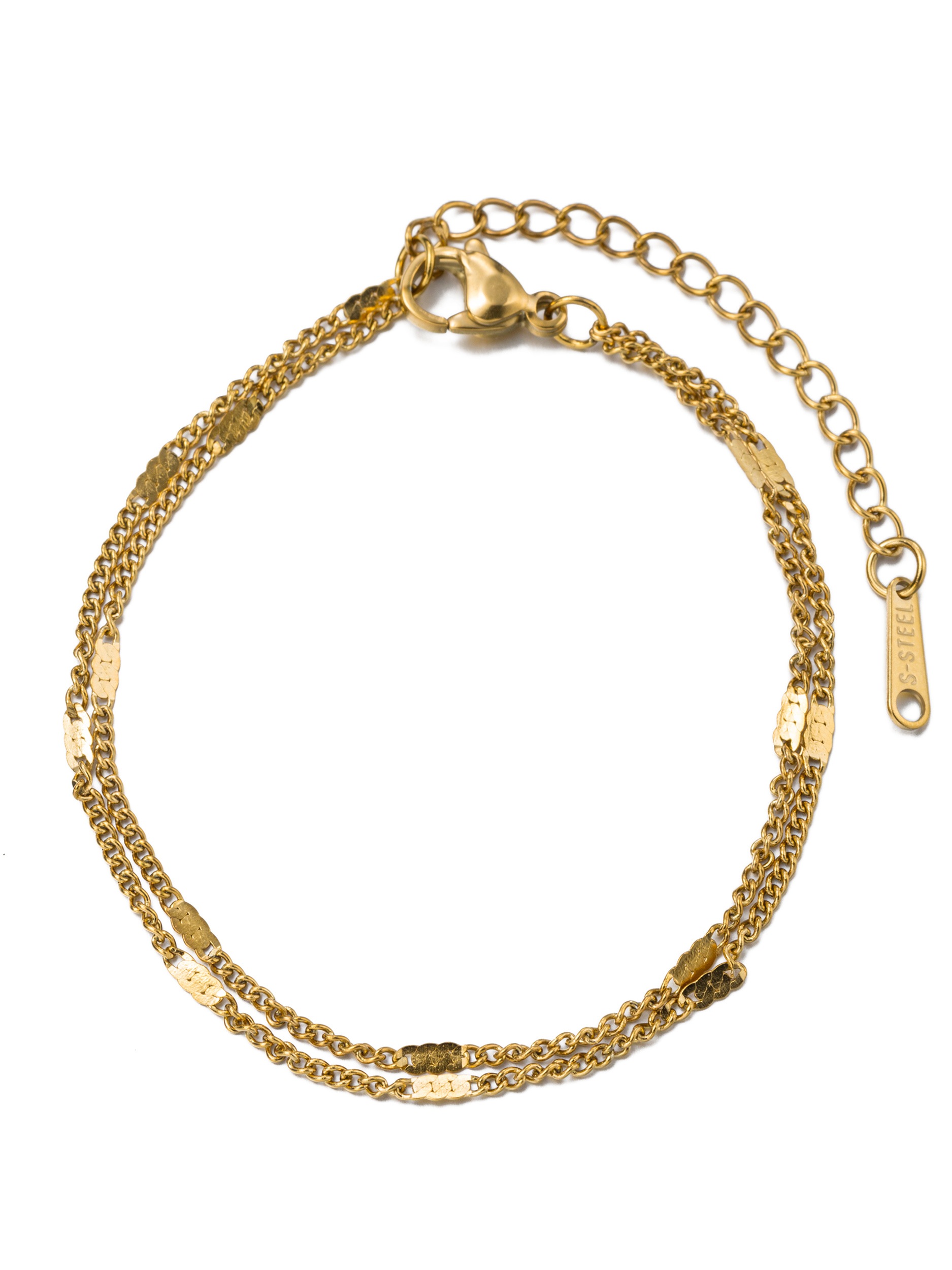 Armband "Schmuck Geschenk Edelstahl Armschmuck Armkette", gelbgoldfarben, ANISTON JEWELRY & WATCHES, Armbänder, Damen, 21cm, Edelstahl, Armband, Made in Germany