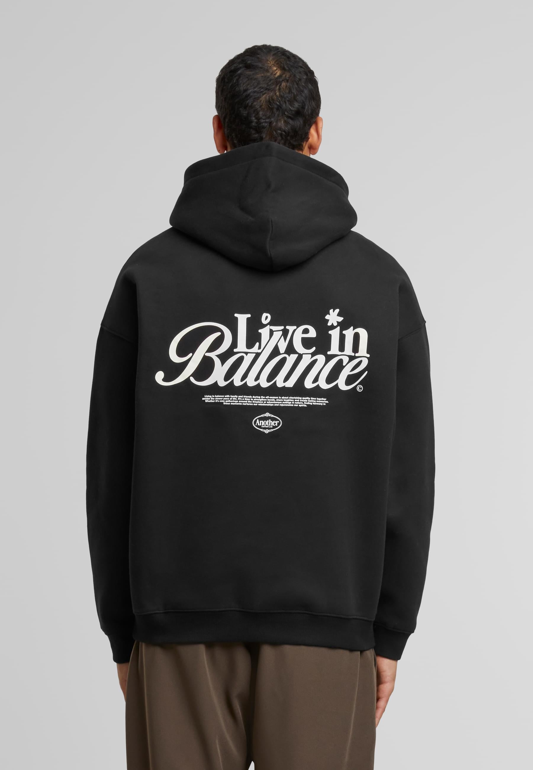 Another Cotton Lab Kapuzensweatshirt »Another Cotton Lab Live in Balance Heavy Oversized Hoodie«, (1 tlg.)