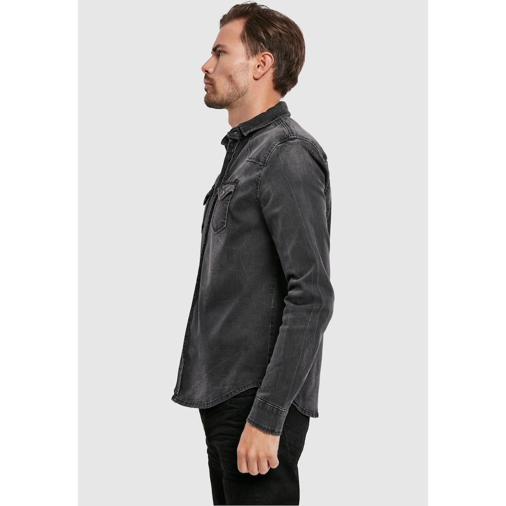 Brandit Langarmhemd »Brandit Herren Riley Denim Shirt«, (1 tlg.)