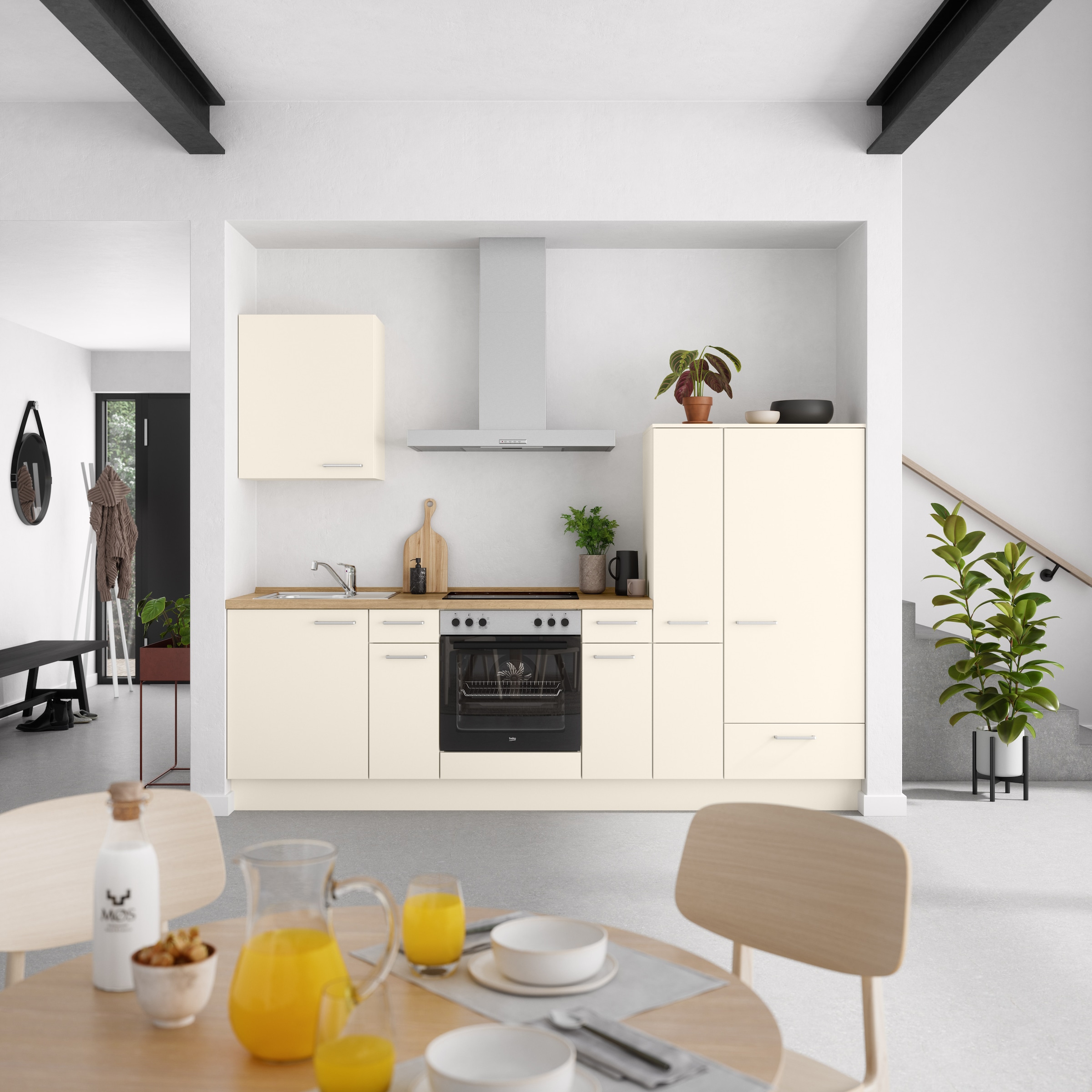 nobilia® Küchenzeile »"Touch I"«, vormontiert, Ausrichtung wählbar, Breite 270 cm, wahlw. mit E-Geräten