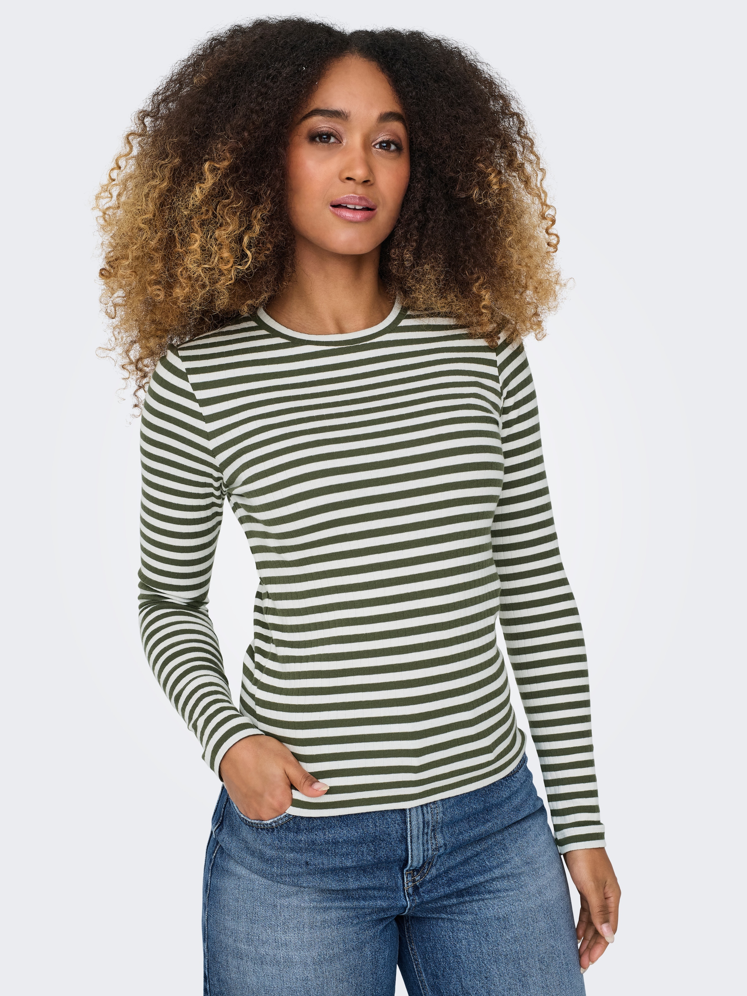 ONLY Langarmshirt "ONLAIDA L/S STRIPED TOP JRS" günstig online kaufen