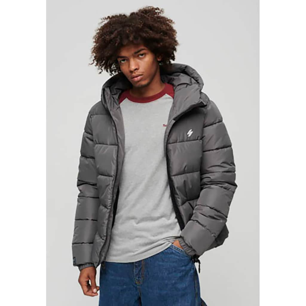 Superdry Steppjacke »HOODED SPORTS PUFFR JACKET«, mit Kapuze