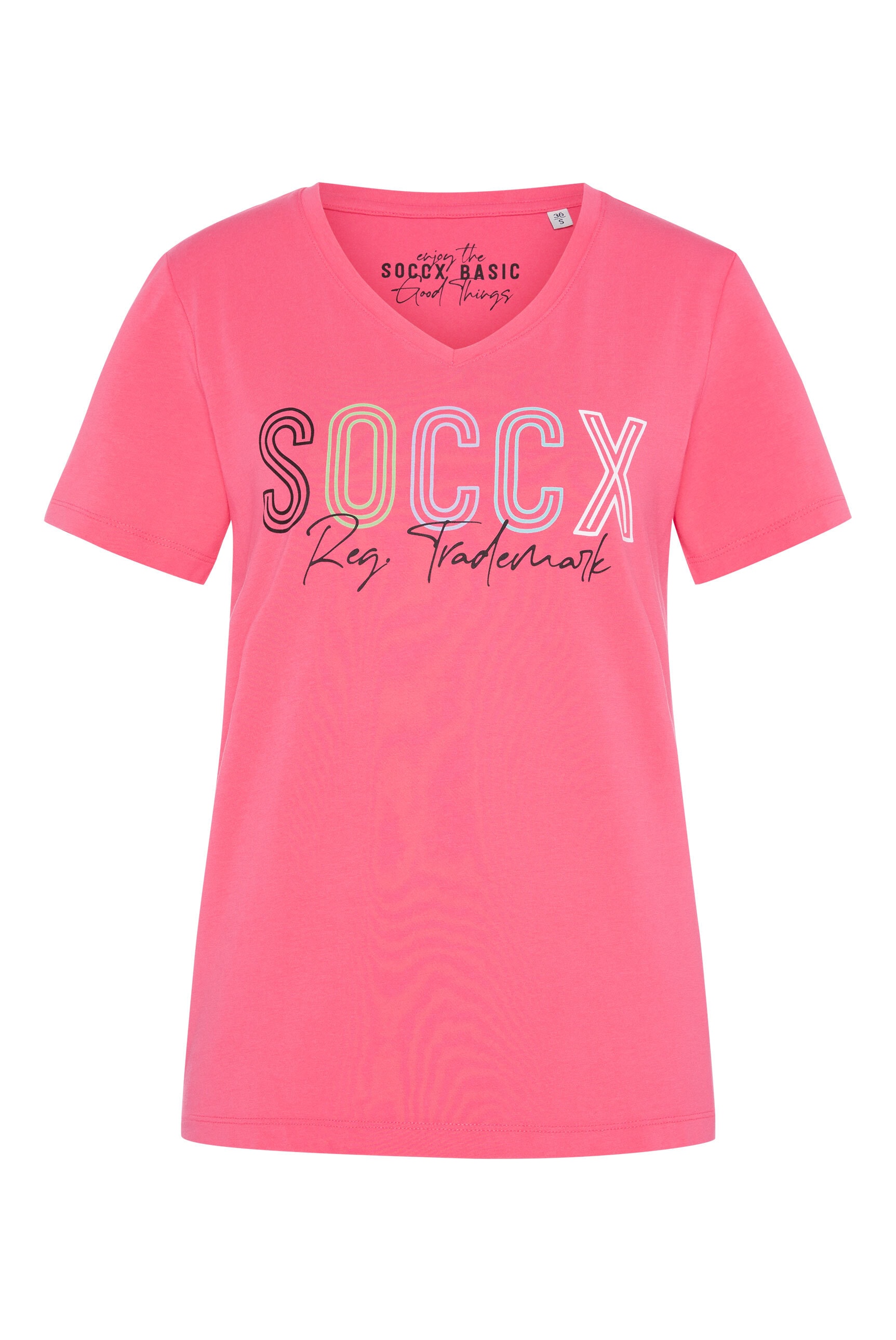 SOCCX V-Shirt, mit Baumwolle