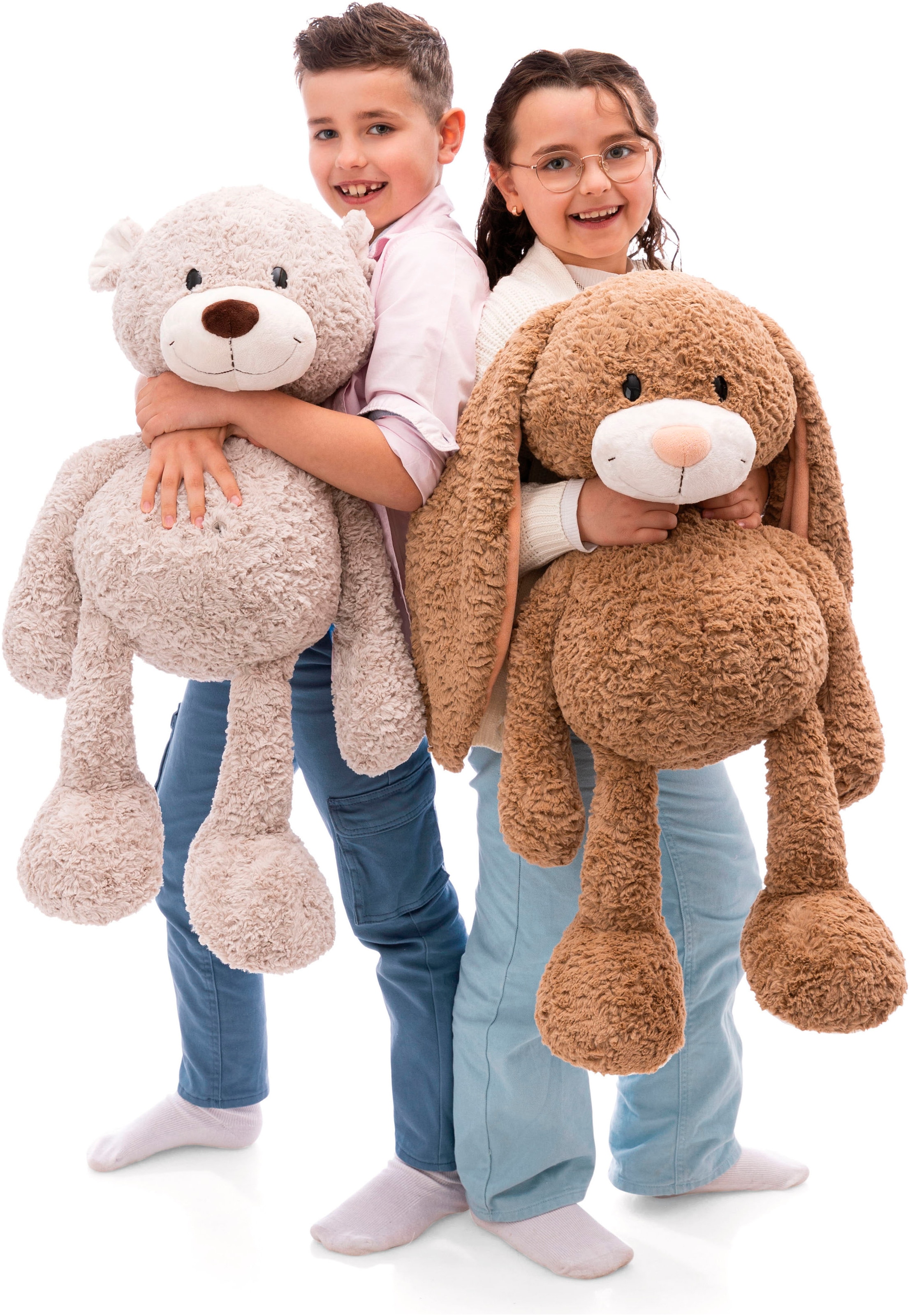 Nici Kuscheltier »Classic Bear, Hase Lopino, 70 cm schlenkernd«, schlenkernd; enthält recyceltes Material (Global Recycled Standard)