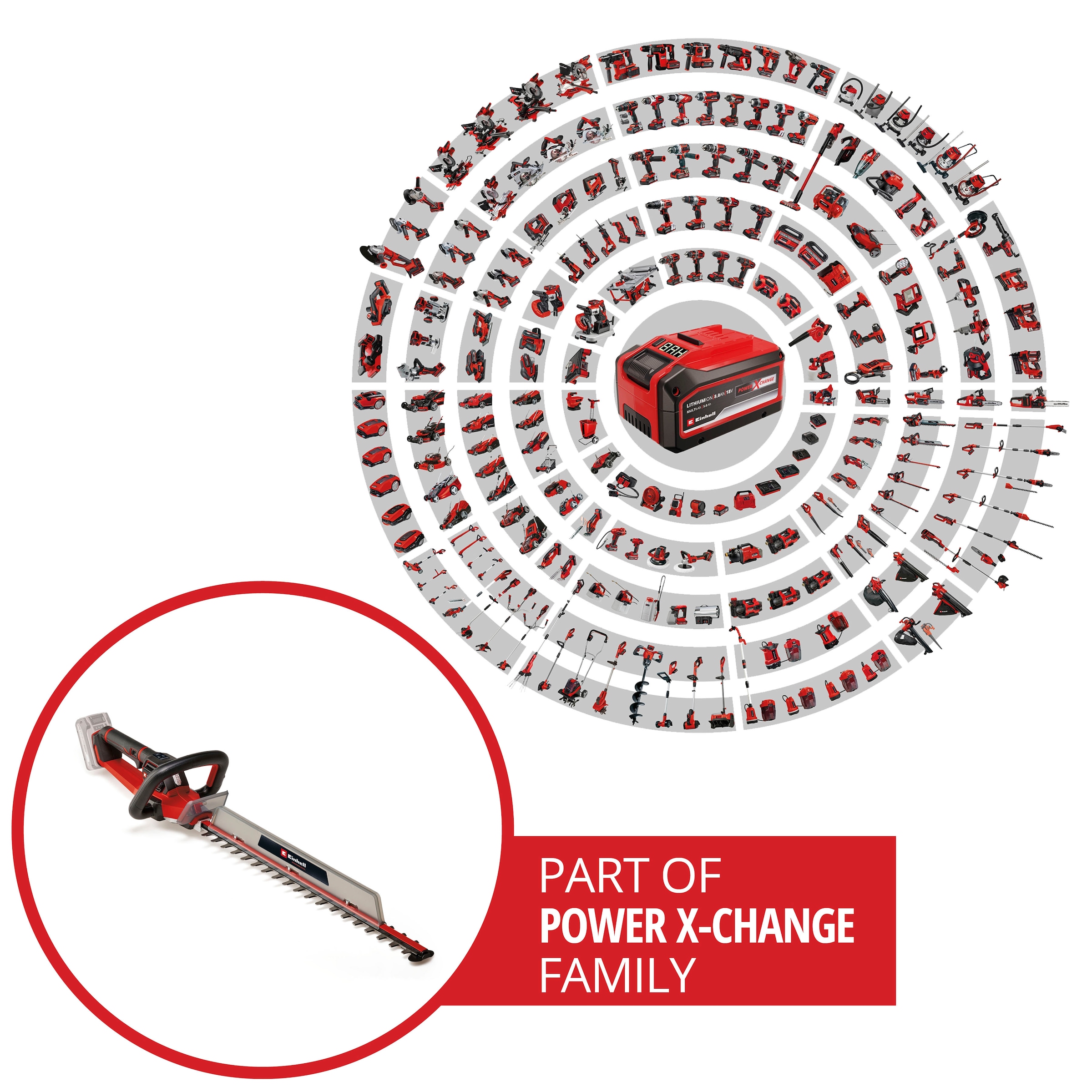 Einhell Akku-Heckenschere »GP-CH 18/61 Li BL-Solo«, 67 cm Schwertlänge, ohne Akku und Ladegerät