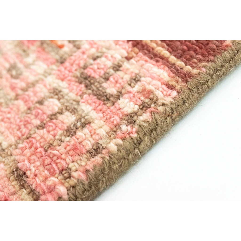 morgenland Wollteppich »Designer Teppich handgeknüpft rosa«, quadratisch