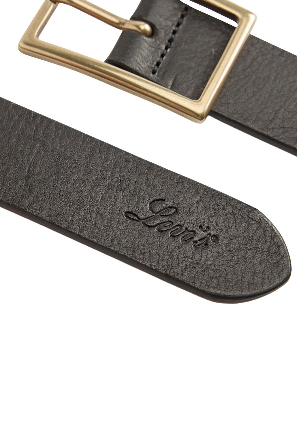 Levi's® Ledergürtel »RECTANGLE BELT« mit goldfarbener Schließe und Logoprägung