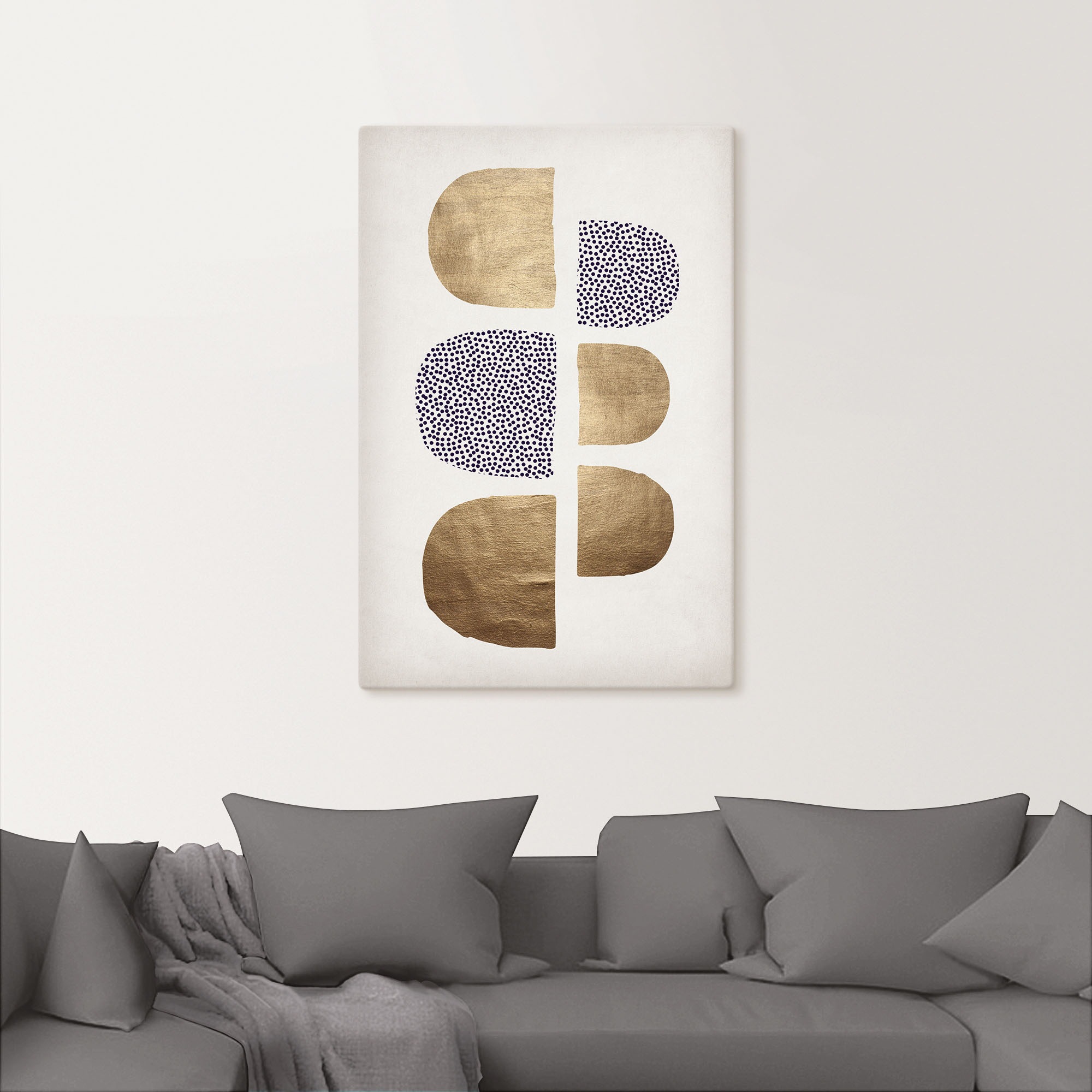 Thumbnail - Artland Leinwandbild "Geometrische Abstracta" Muster 1 Stk. tlg. auf Holzrahmen gespannt