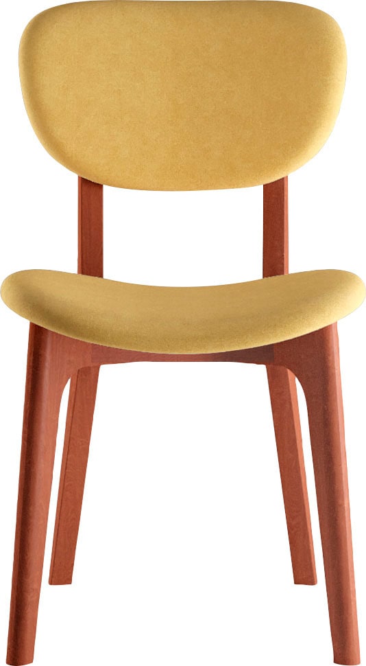 INOSIGN Stuhl »COZY Made in Italy«, (Set), 2 St., Microfaser, Gestell in Buche, Kirsch- oder Nussbaum, Massivholz, Design Stuhl