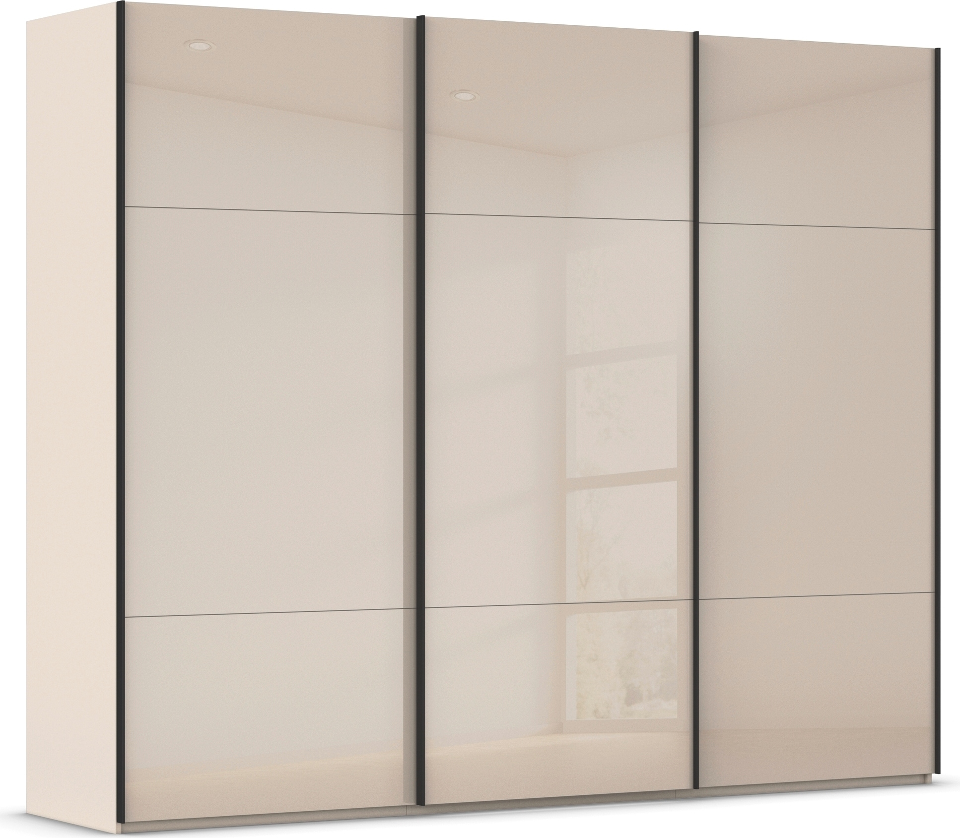 rauch Schwebetürenschrank "Kleiderschrank Schrank Garderobe Schlafzimmerschrank CONTIDO" 3 verschiedene Ausstattungen BASIC/CLASSIC/PREMIUM, aus hochwertigem Material in 6 Breiten 2 Griff-Farben MADE IN GERMANY