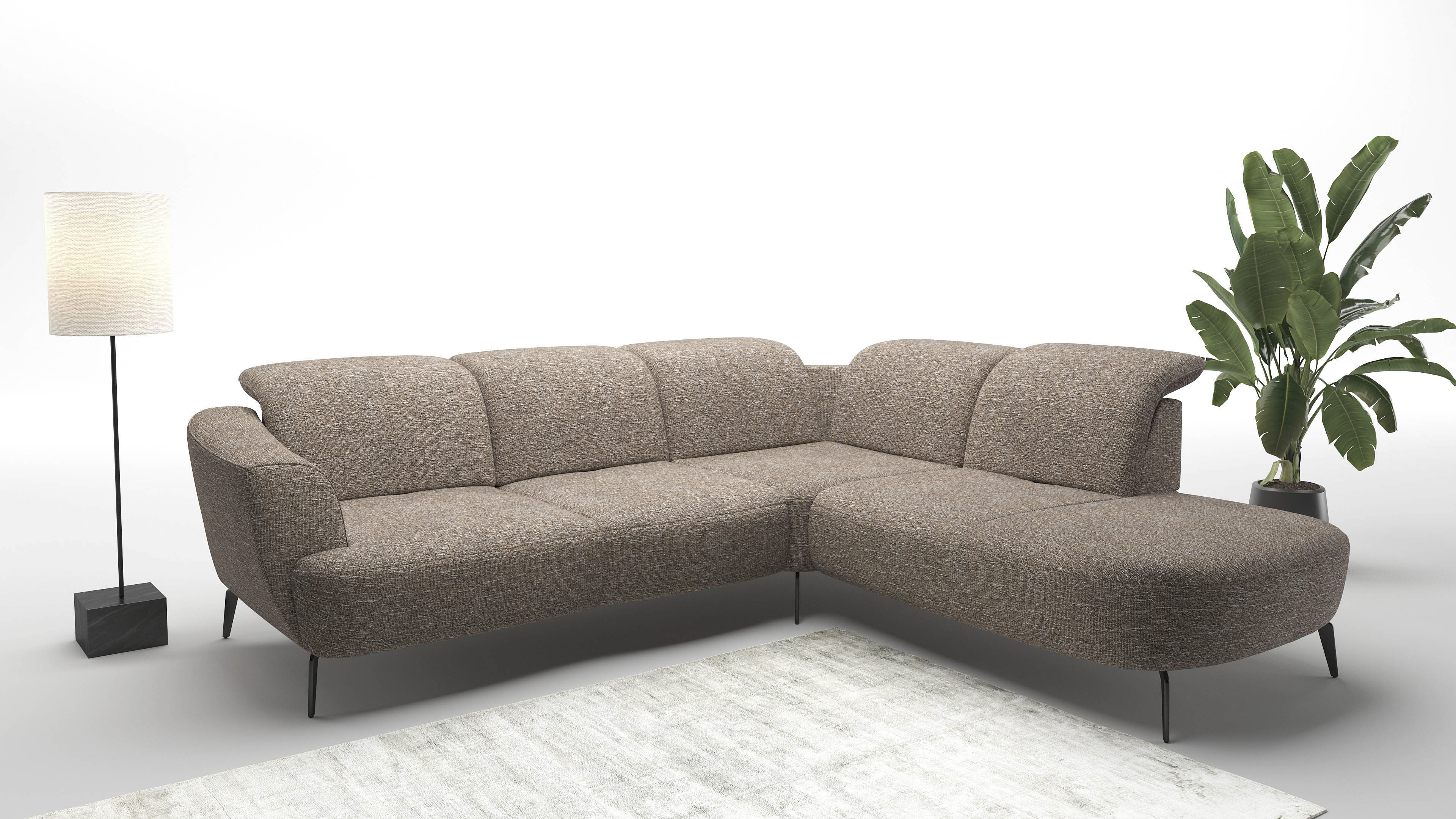 sit&more Ecksofa "Zoe" ink.Sitztiefenverstellung, wahlweise mit Kopfteilverstellung