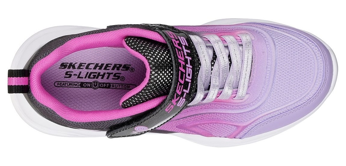 Skechers Sneaker »SKECHERS SOLA GLOW«, Freizeitschuh mit Klettverschluss, Größenschablone zum Download